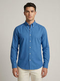 Men’s Solid Oxford Shirt – Full Sleeve Button-Down Collar