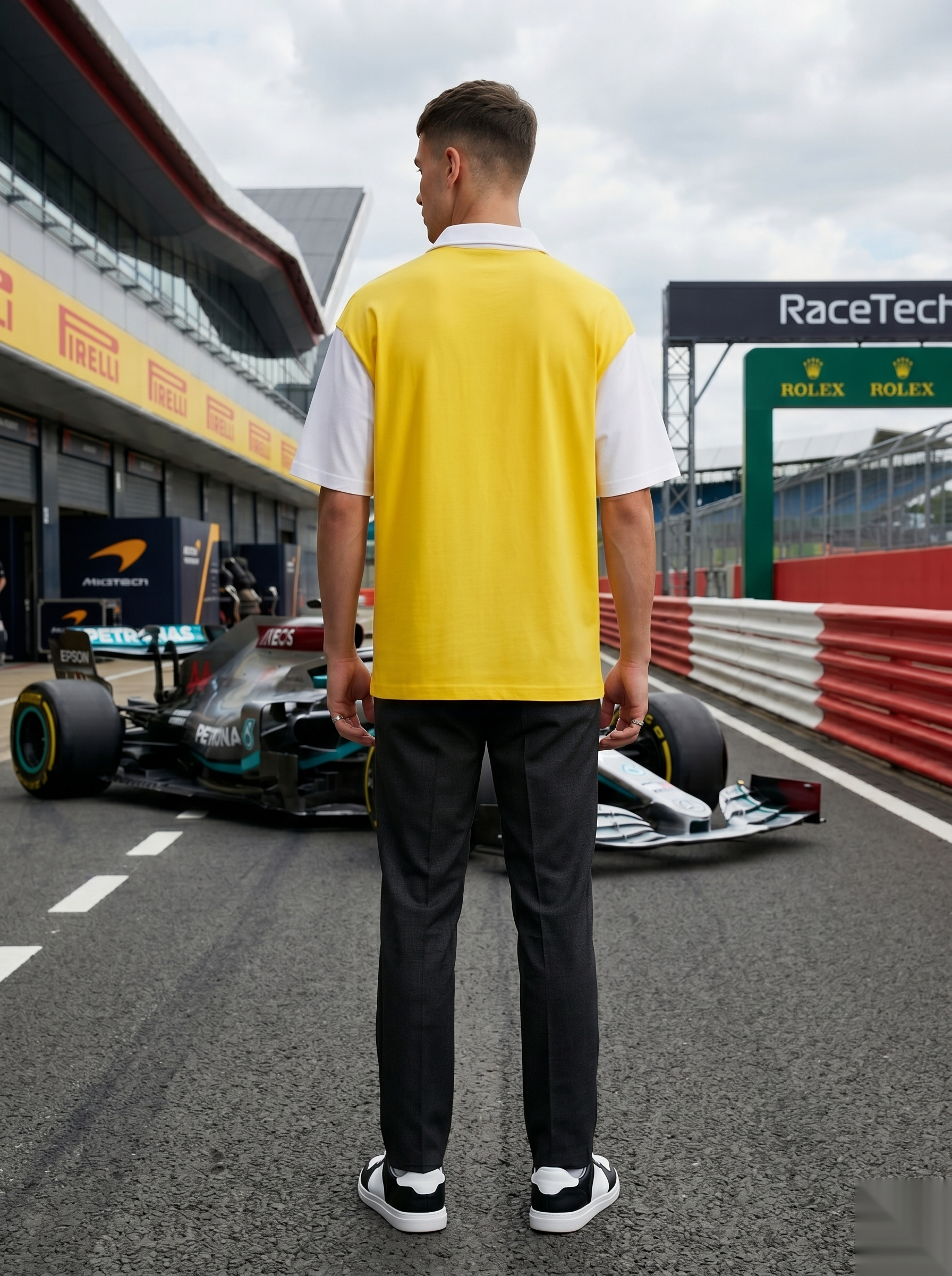 Racing-Inspired Polo T-Shirt