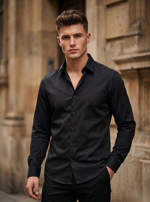 Classic Lachka shirt by Snipes featuring a stylish design, shown in a close-up image highlighting fabric and collar details.