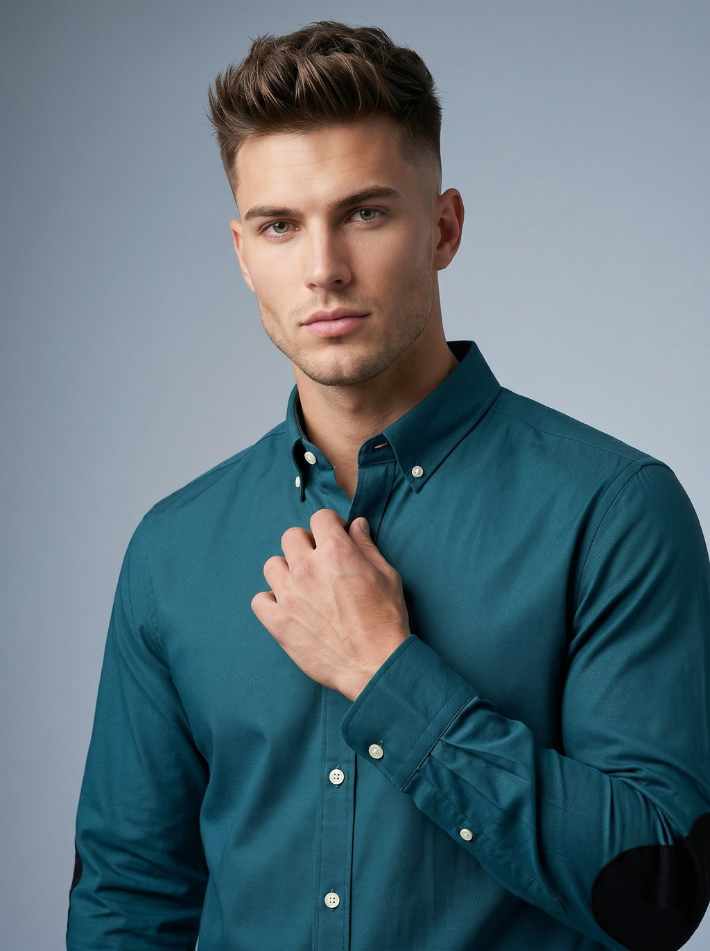 Snipes men's elbow patch shirt featuring a casual design with contrasting elbow patches and button-down front.