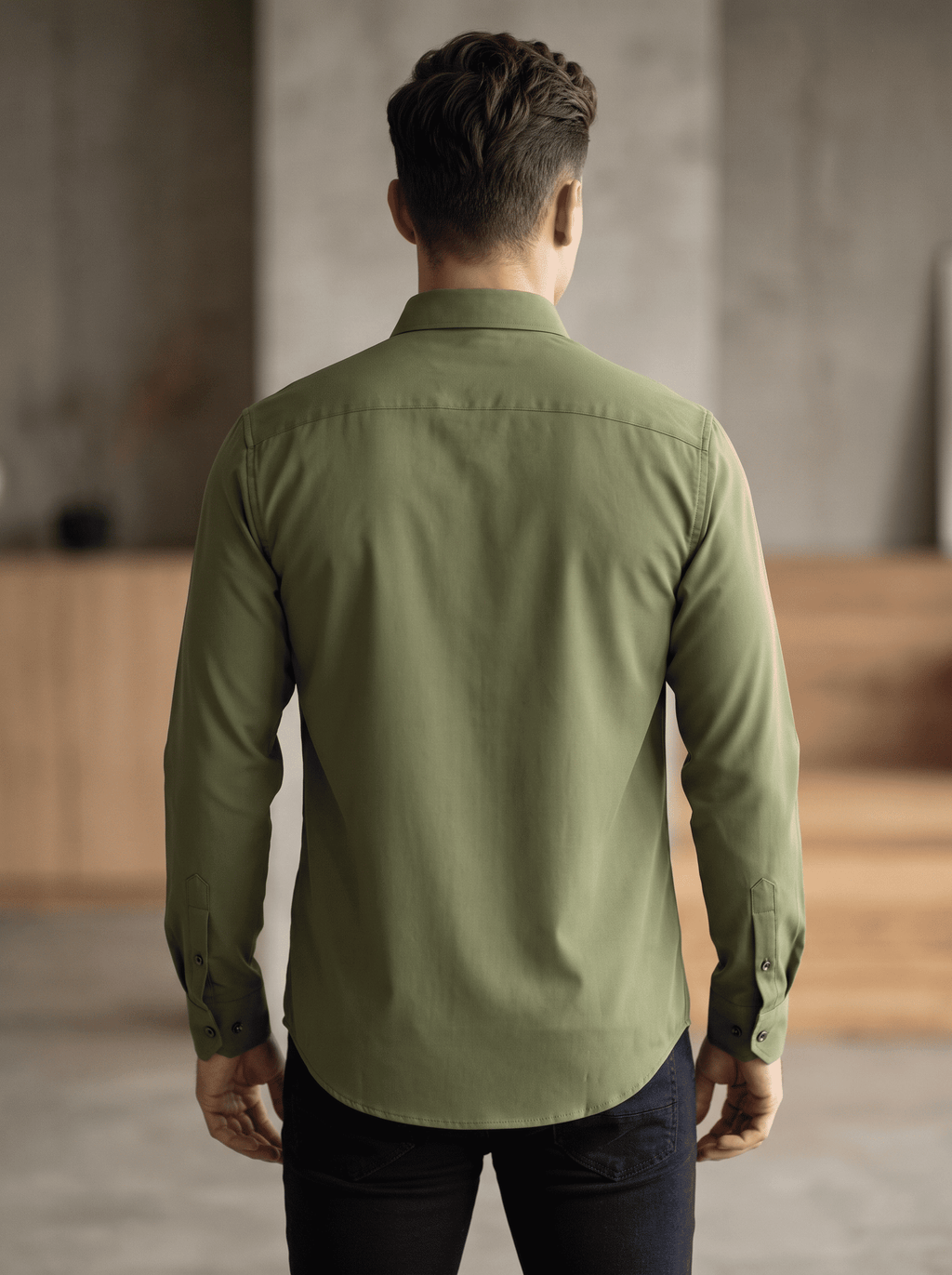 Men’s Solid Lachka Fabric Full Sleeve Shirt - Snipes