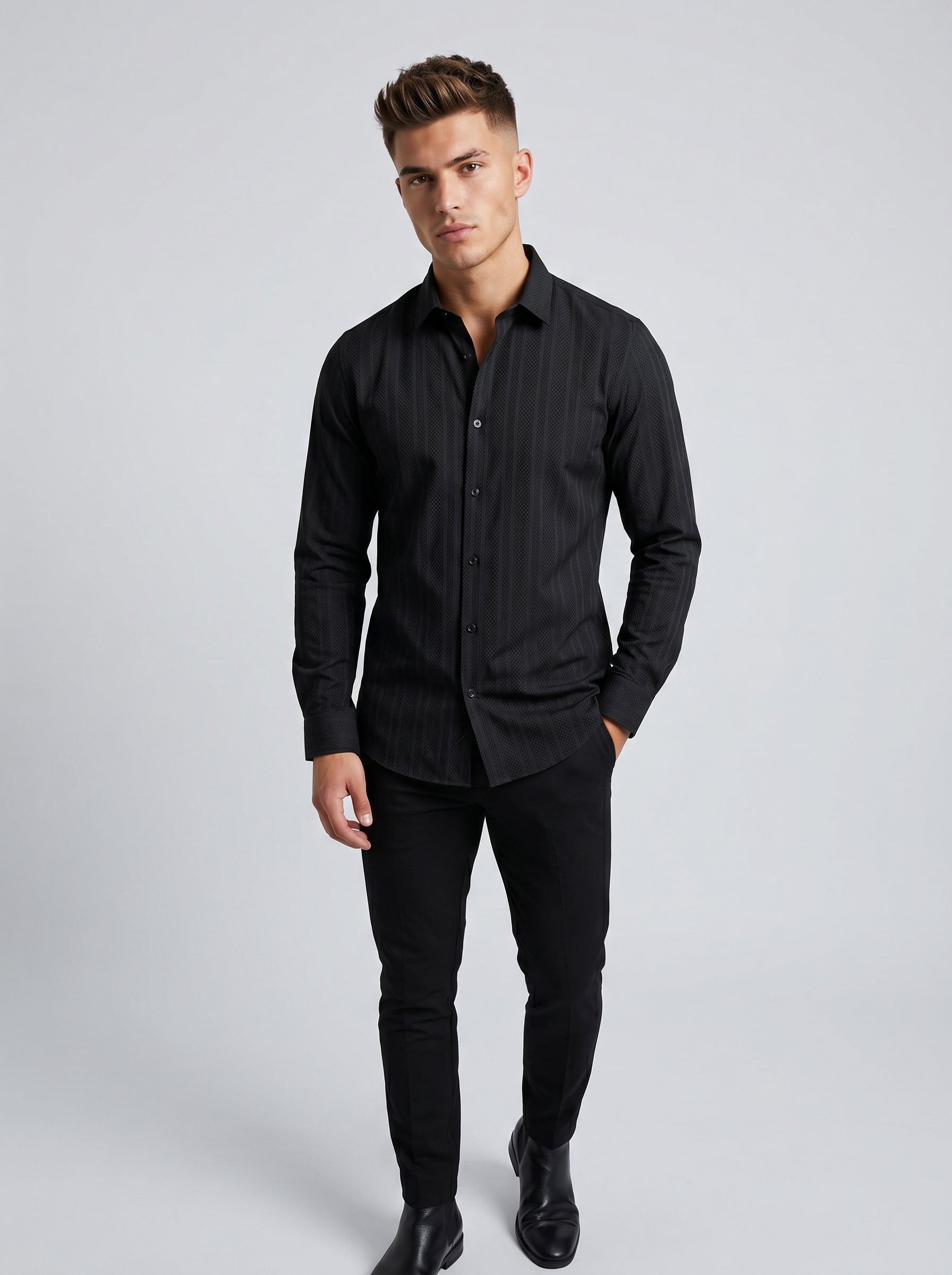 Snipes Self-Design Shirt featuring unique geometric patterns and vibrant colors, displayed on a hanger against a neutral background.