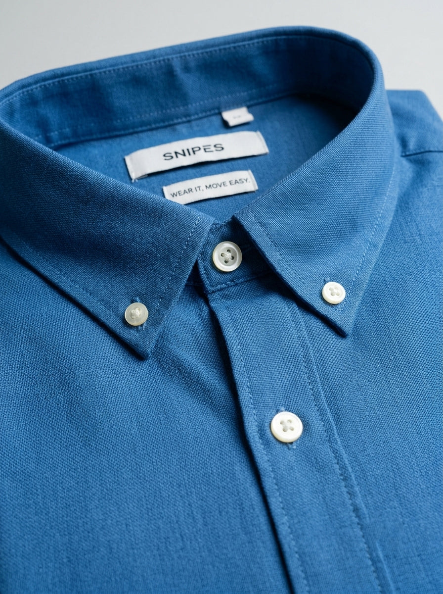 Men’s Solid Oxford Shirt – Full Sleeve Button-Down Collar