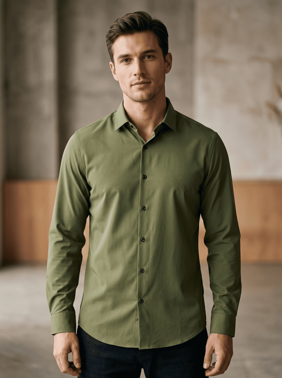 Men’s Solid Lachka Fabric Full Sleeve Shirt - Snipes