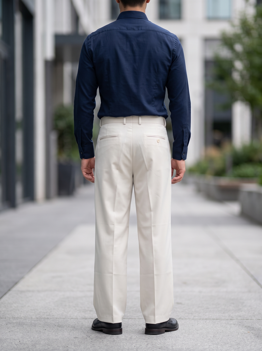 Men’s Korean Fit Pleated Wide Leg Formal Trousers