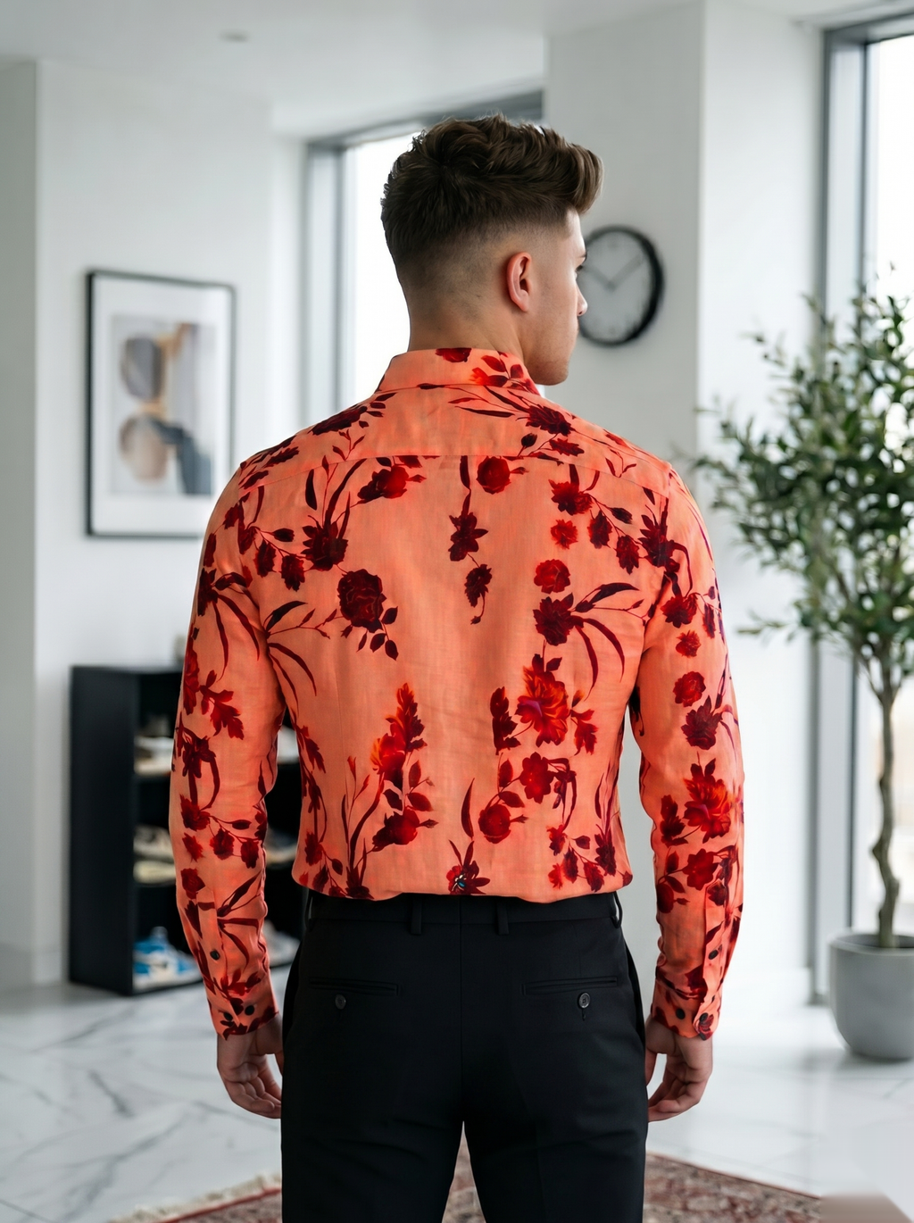 Digital Printed Shirts - Orange&Red