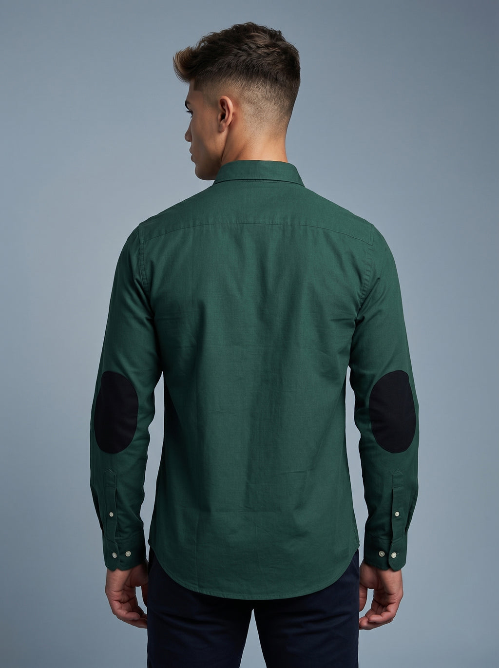 Snipes elbow patch shirt featuring a casual button-up design with contrasting fabric patches on the elbows.