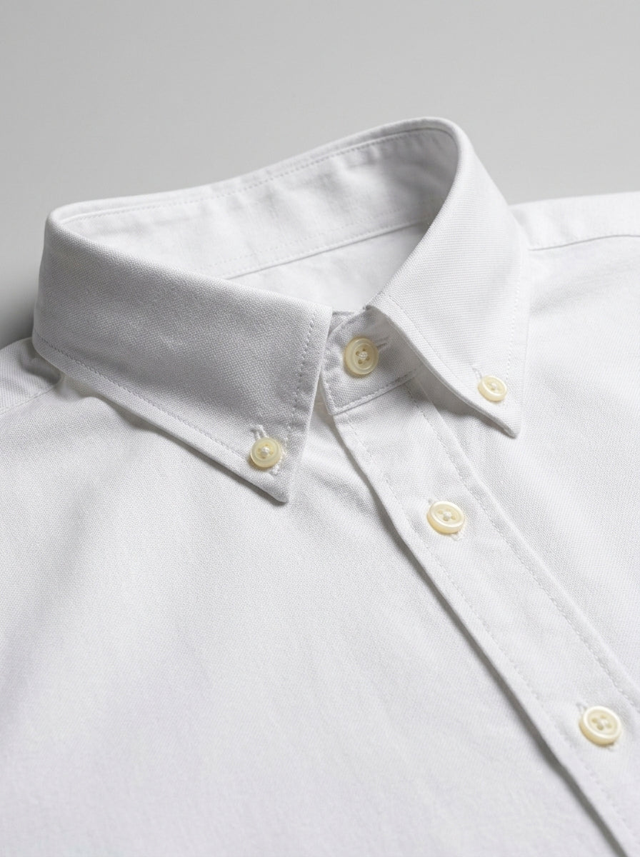 Men’s Solid Oxford Shirt – Full Sleeve Button-Down Collar