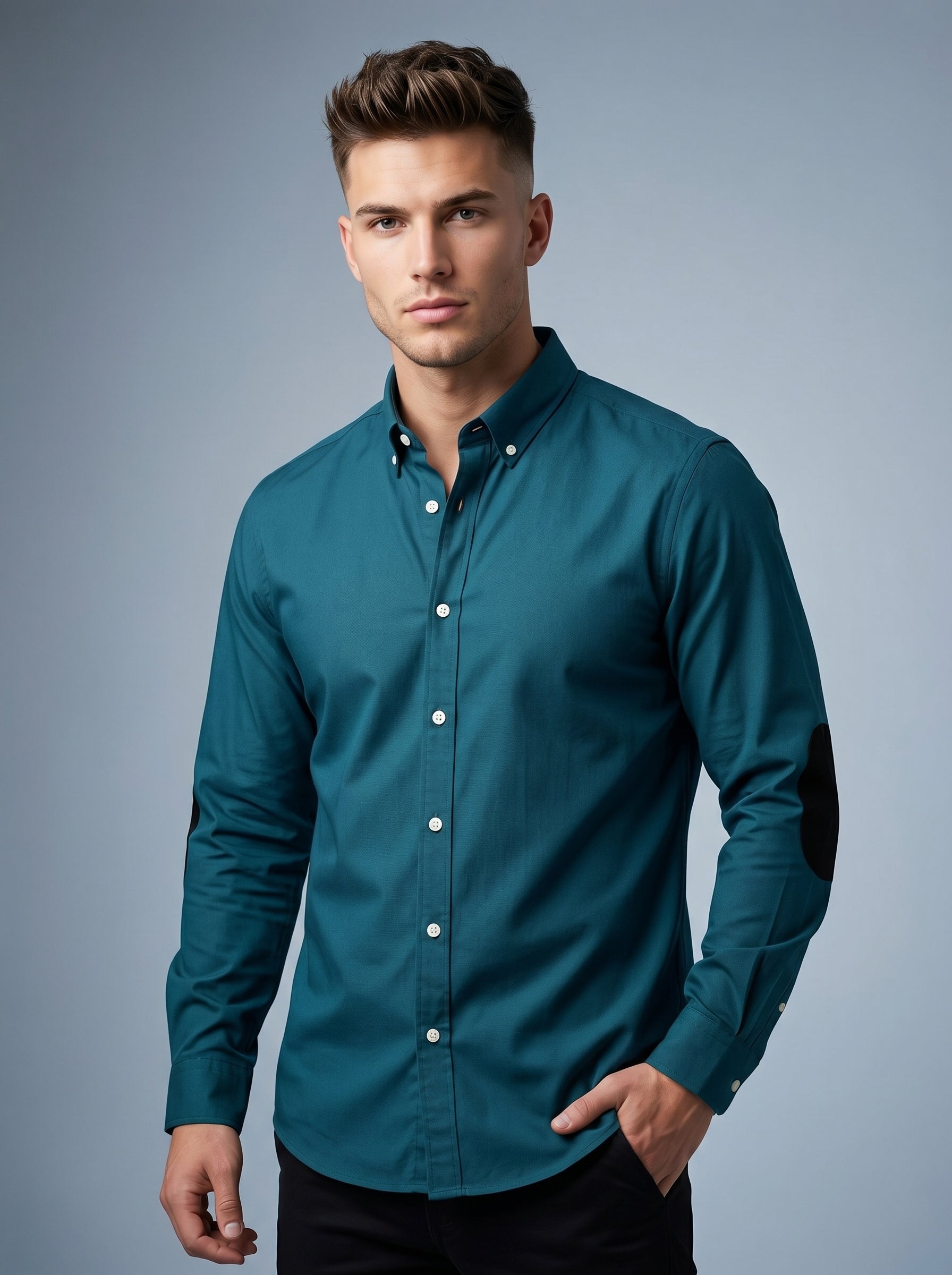 Snipes elbow patch shirt featuring a casual design with contrasting patches on the elbows, displayed in a clear, detailed image.