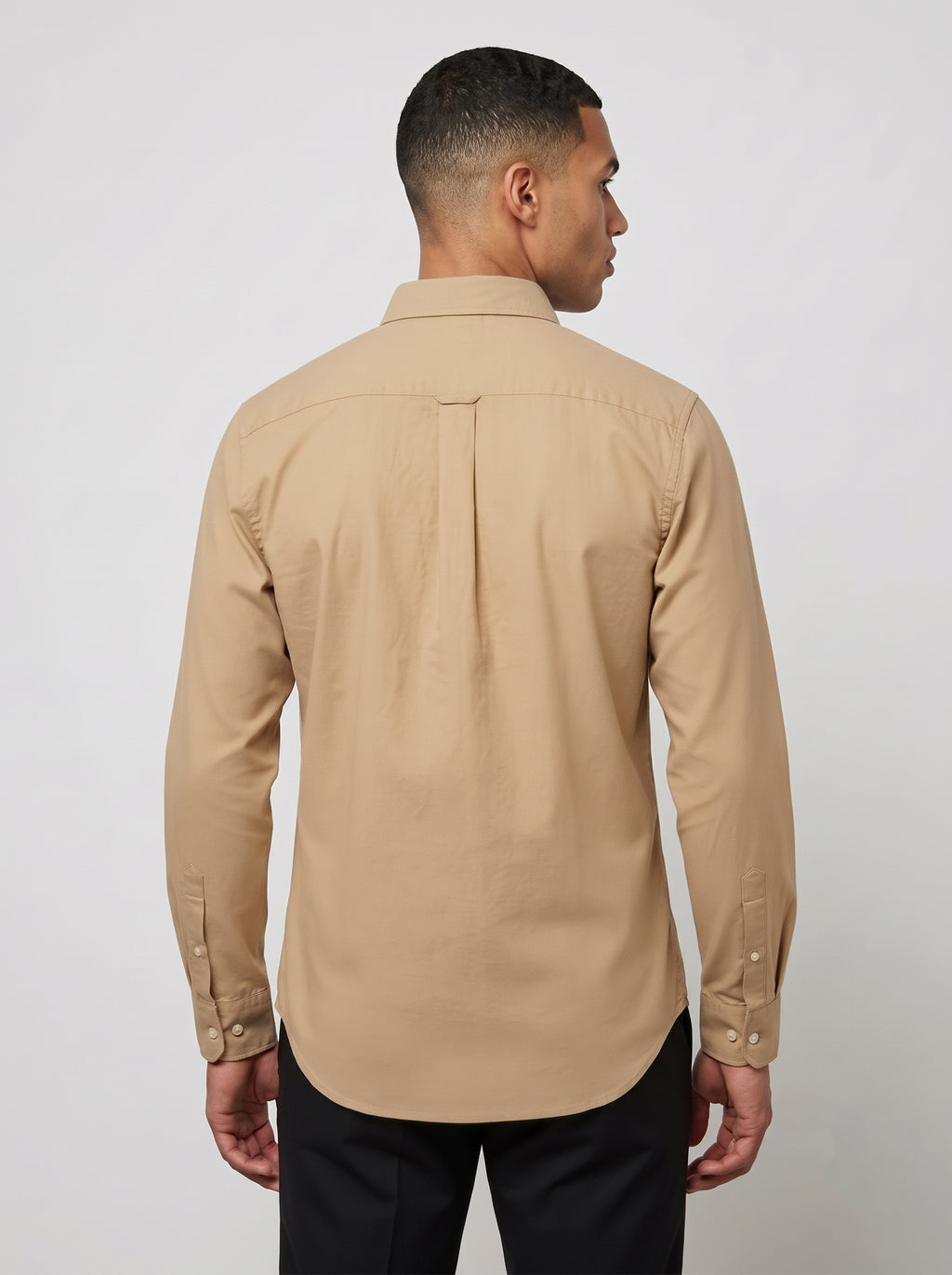Men’s Solid Oxford Shirt – Full Sleeve Button-Down Collar