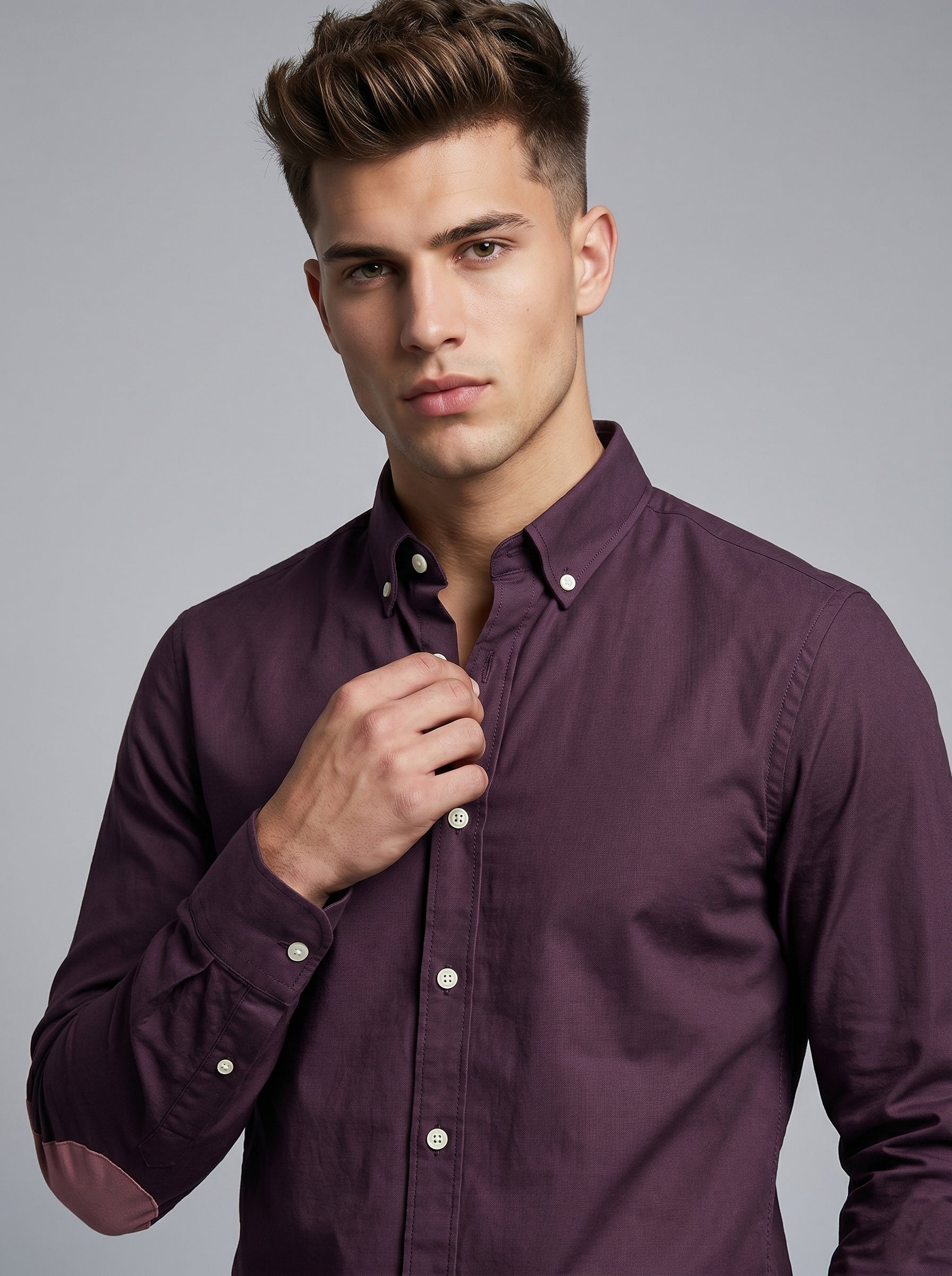 Snipes elbow patch shirt featuring a casual design with contrasting elbow patches and a button-up front.