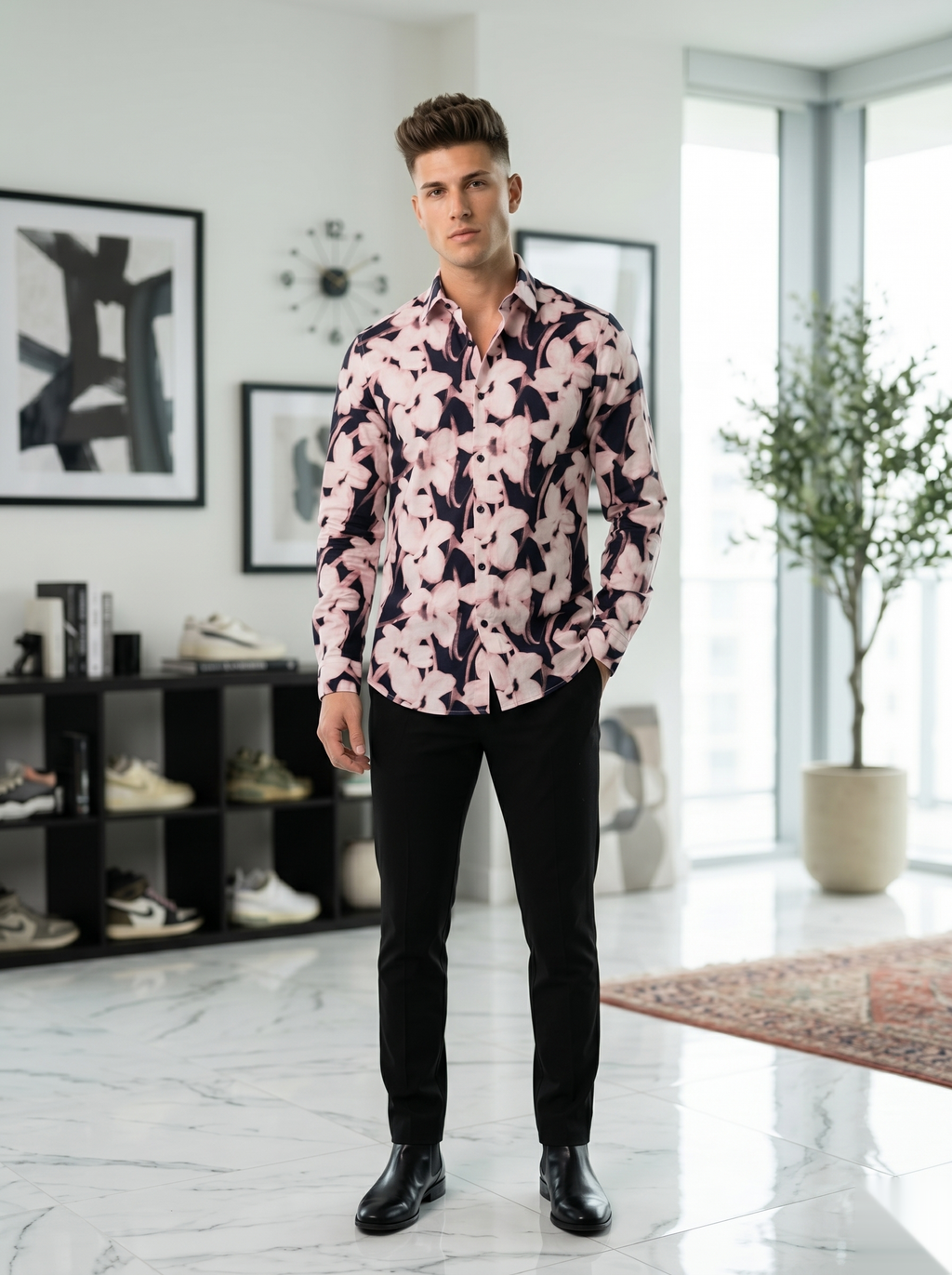 Digital Printed Shirts - Pink&Violet