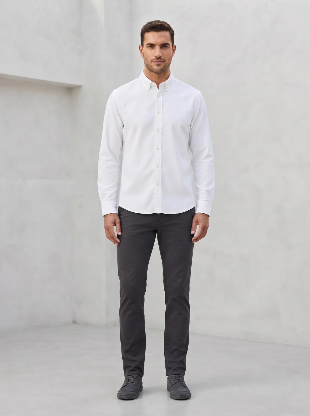 Men’s Corduroy Shirt with Button-Down Collar - Snipes