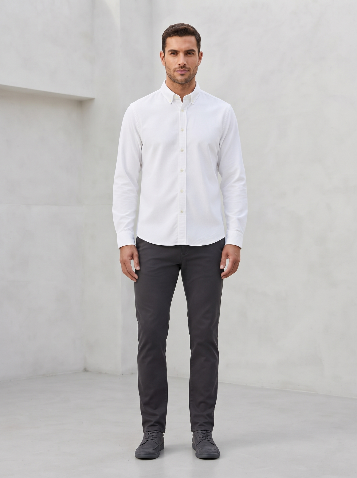 Men’s Corduroy Shirt with Button-Down Collar - Snipes