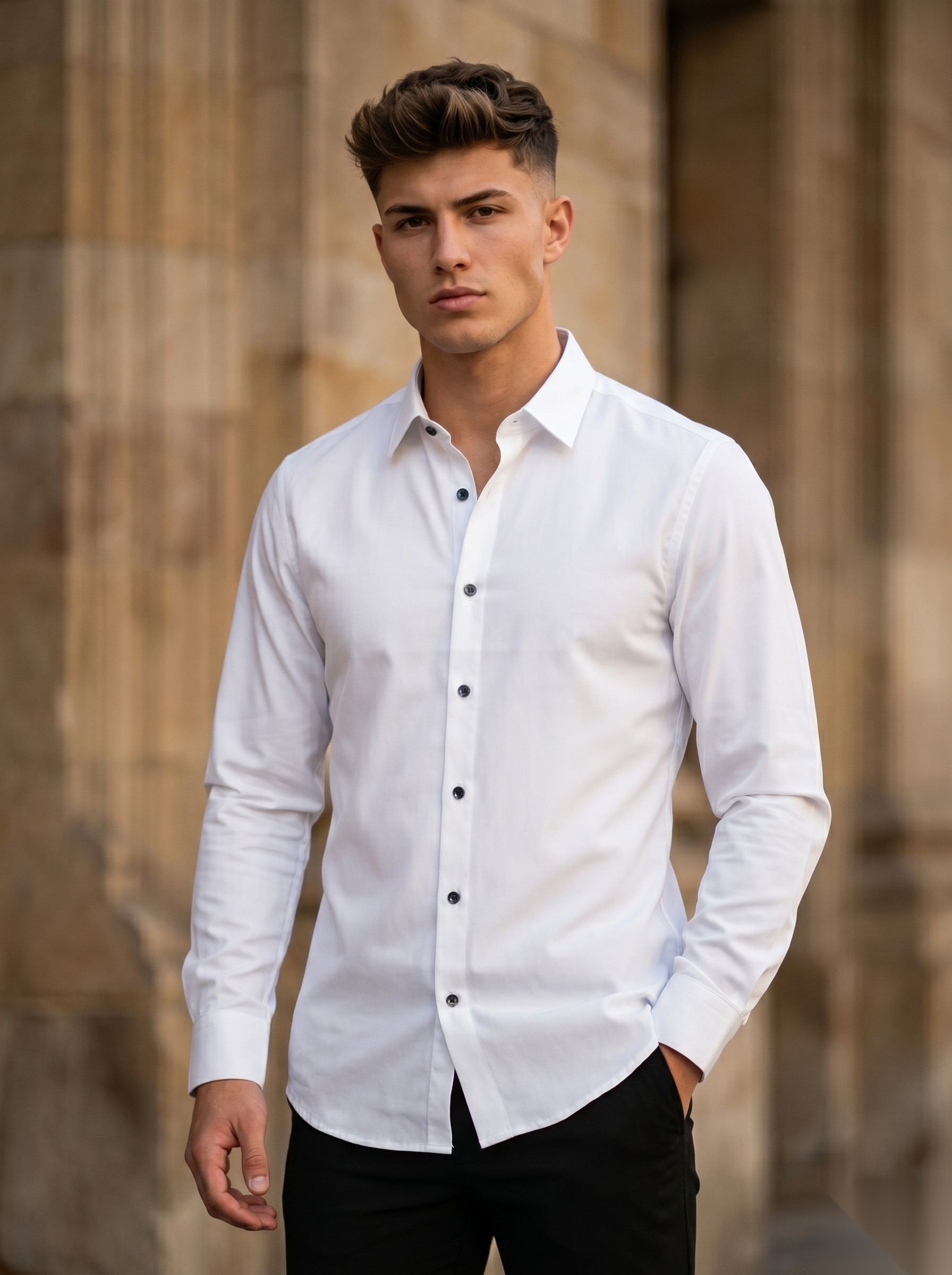 Classic Lachka shirt by Snipes featuring a stylish design, shown in a close-up image highlighting the fabric and collar details.