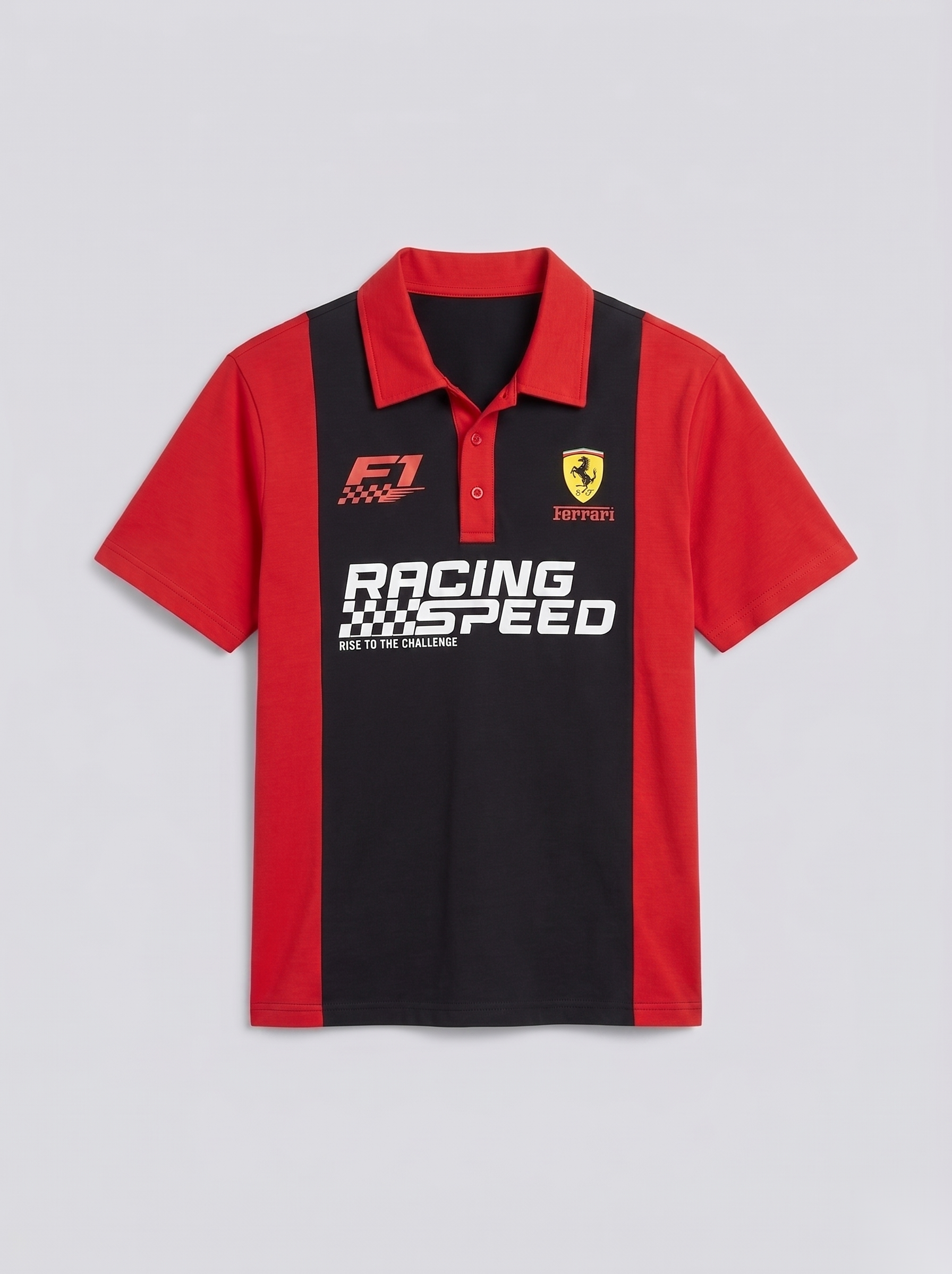 Racing-Inspired Polo T-Shirt