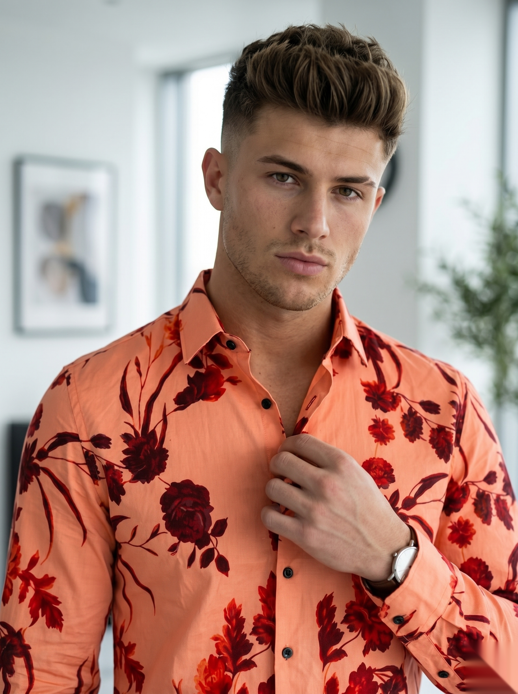 Digital Printed Shirts - Orange&Red