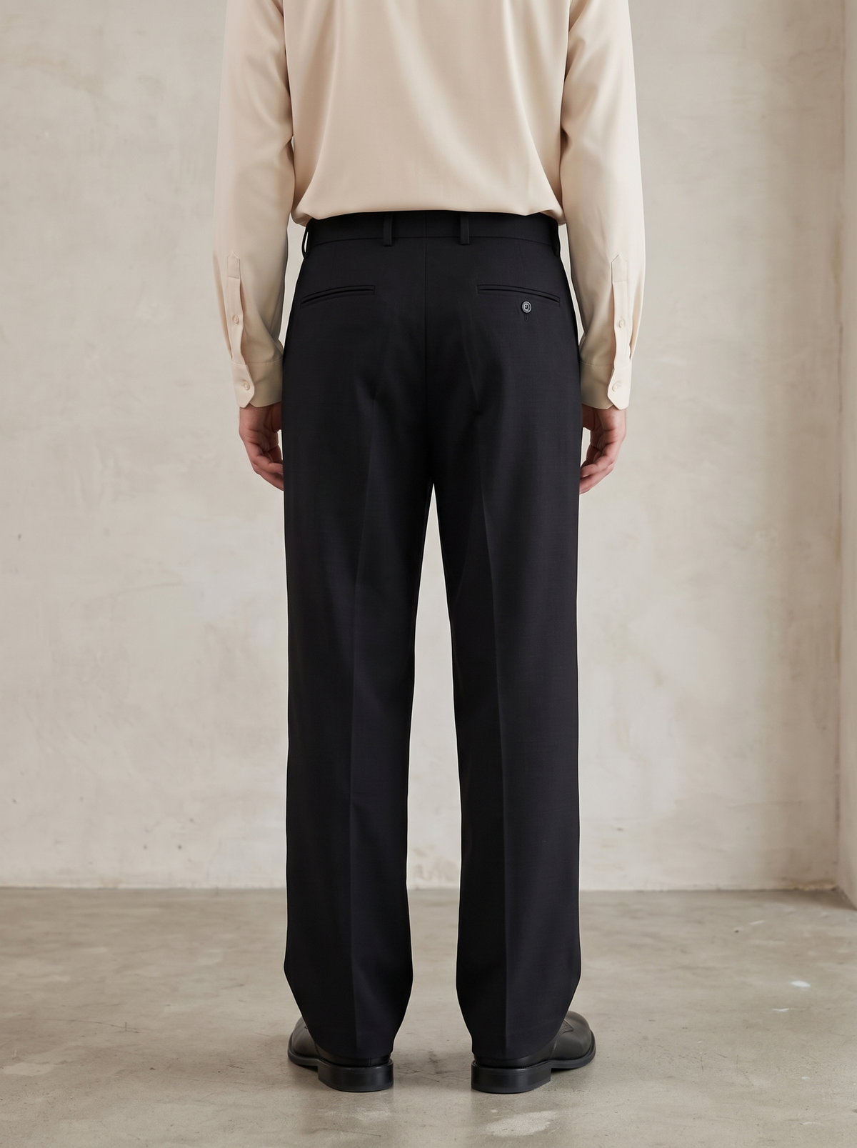 Men’s Korean Fit Pleated Wide Leg Formal Trousers