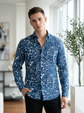 Digital Printed Shirts - Blue&White