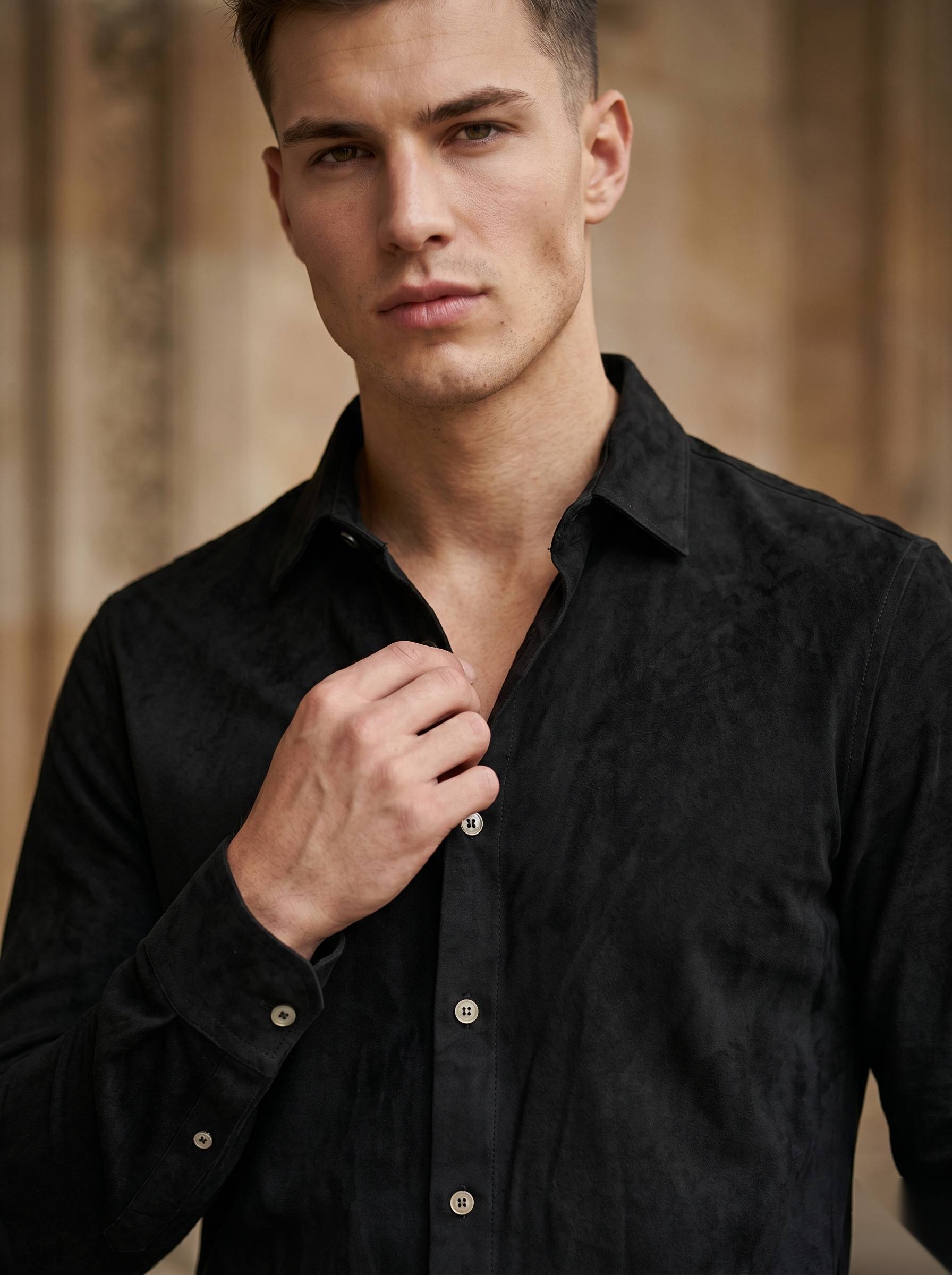 Solid Suede Shirts