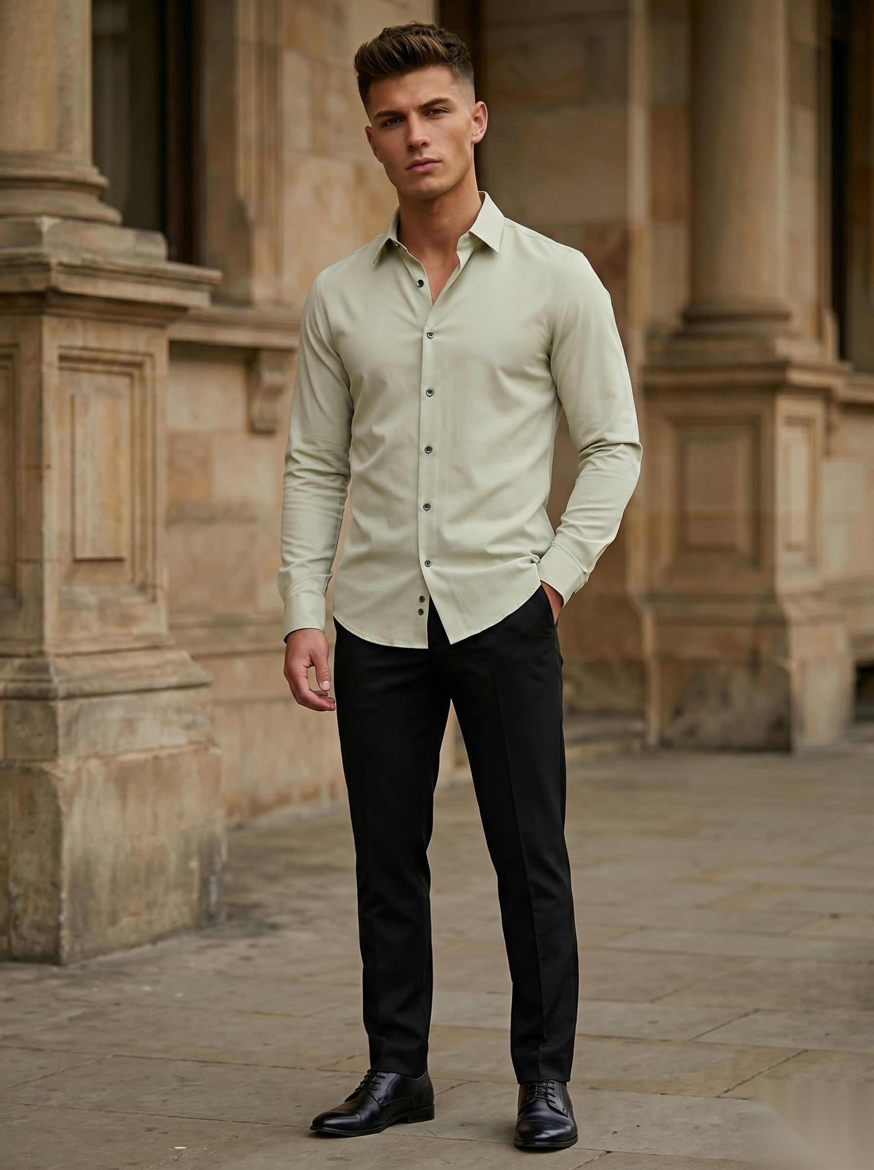 Classic Lachka shirt by Snipes featuring a comfortable fit and stylish design, shown in a detailed view of the fabric and collar.