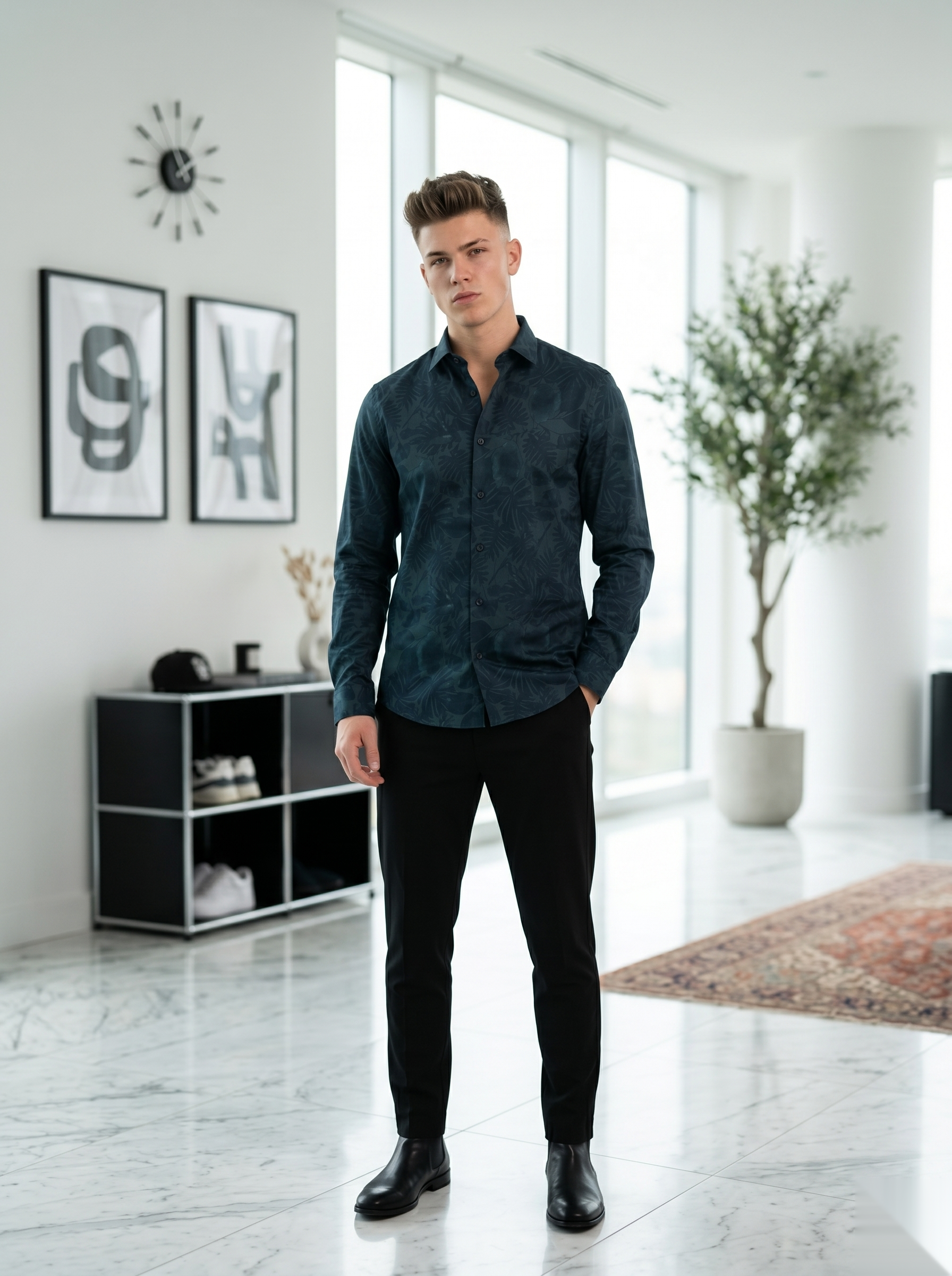 Digital Printed Shirts - Navy