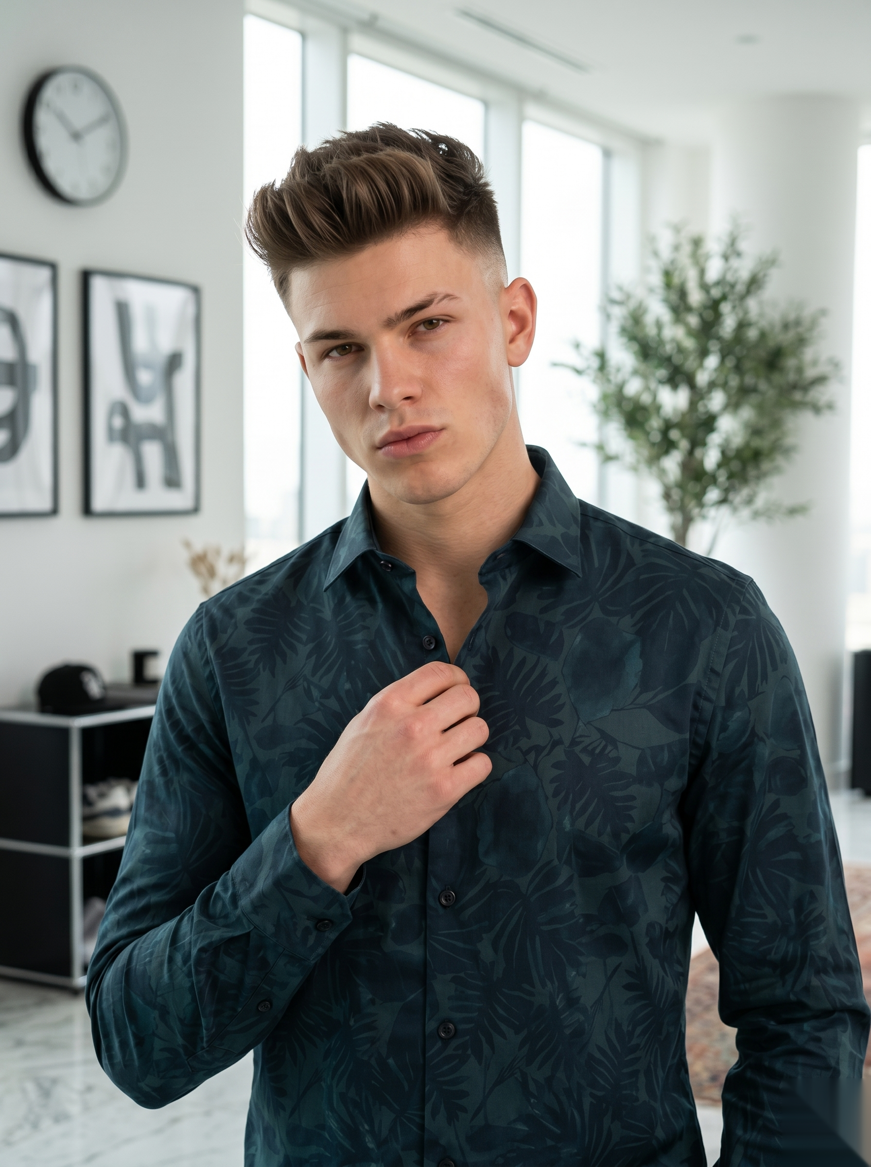 Digital Printed Shirts - Navy