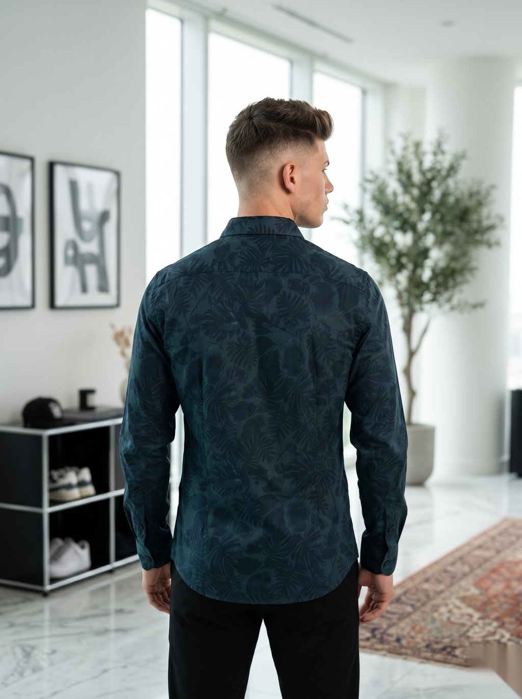 Digital Printed Shirts - Navy