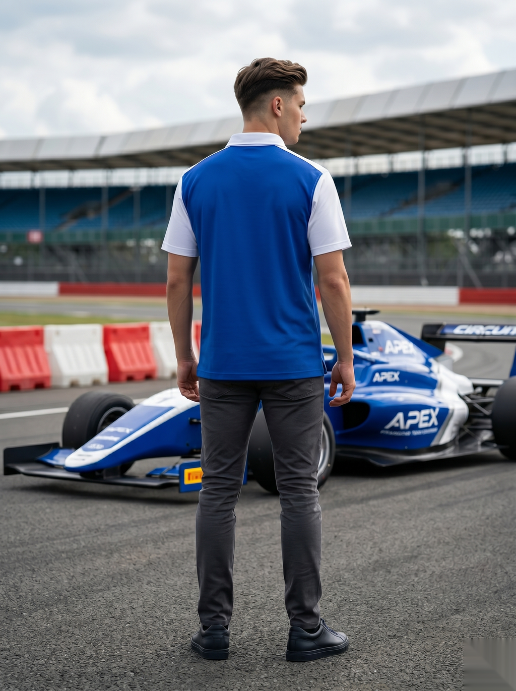 Racing-Inspired Polo T-Shirt