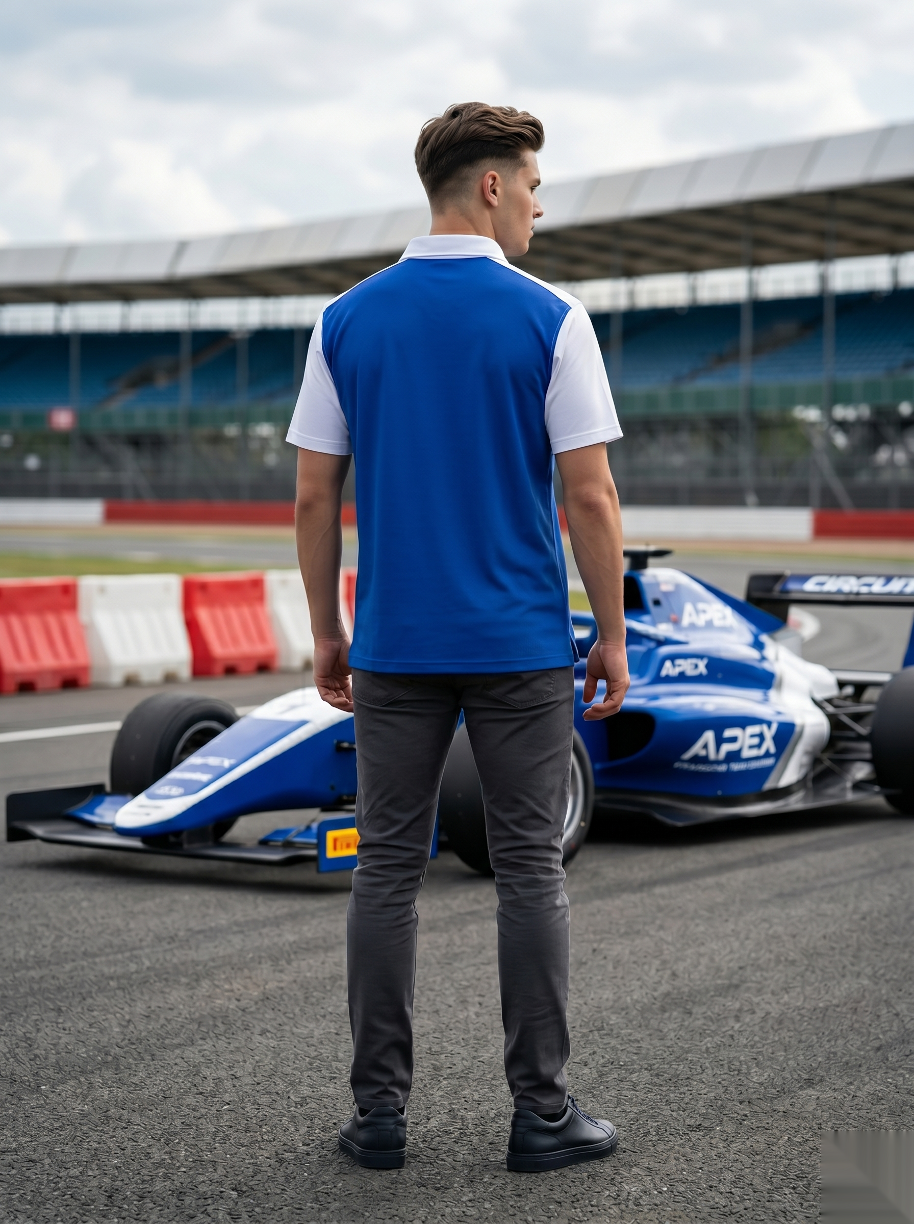 Racing-Inspired Polo T-Shirt