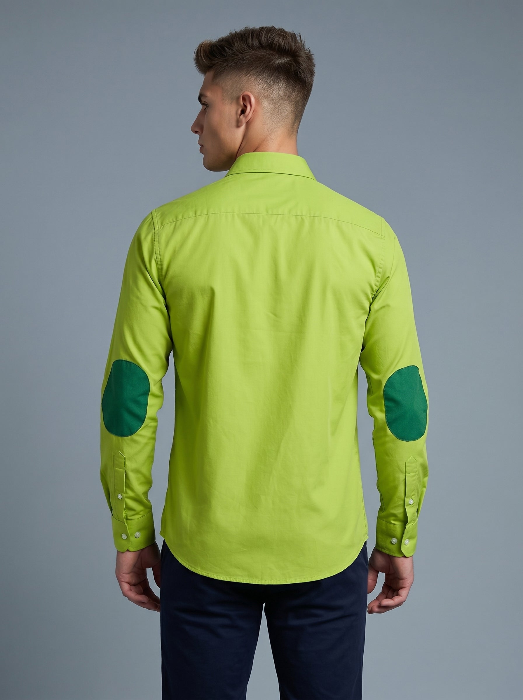 Snipes men's elbow patch shirt with contrasting patches on the elbows, casual fit, and button-front design.