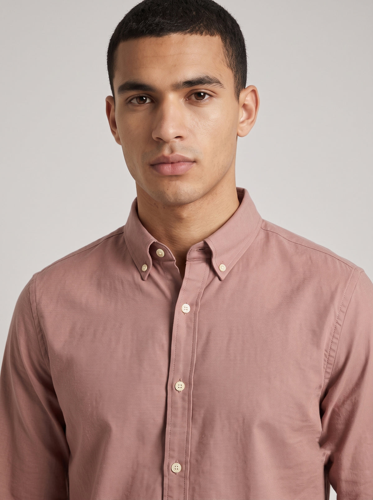 Men’s Solid Oxford Shirt – Full Sleeve Button-Down Collar