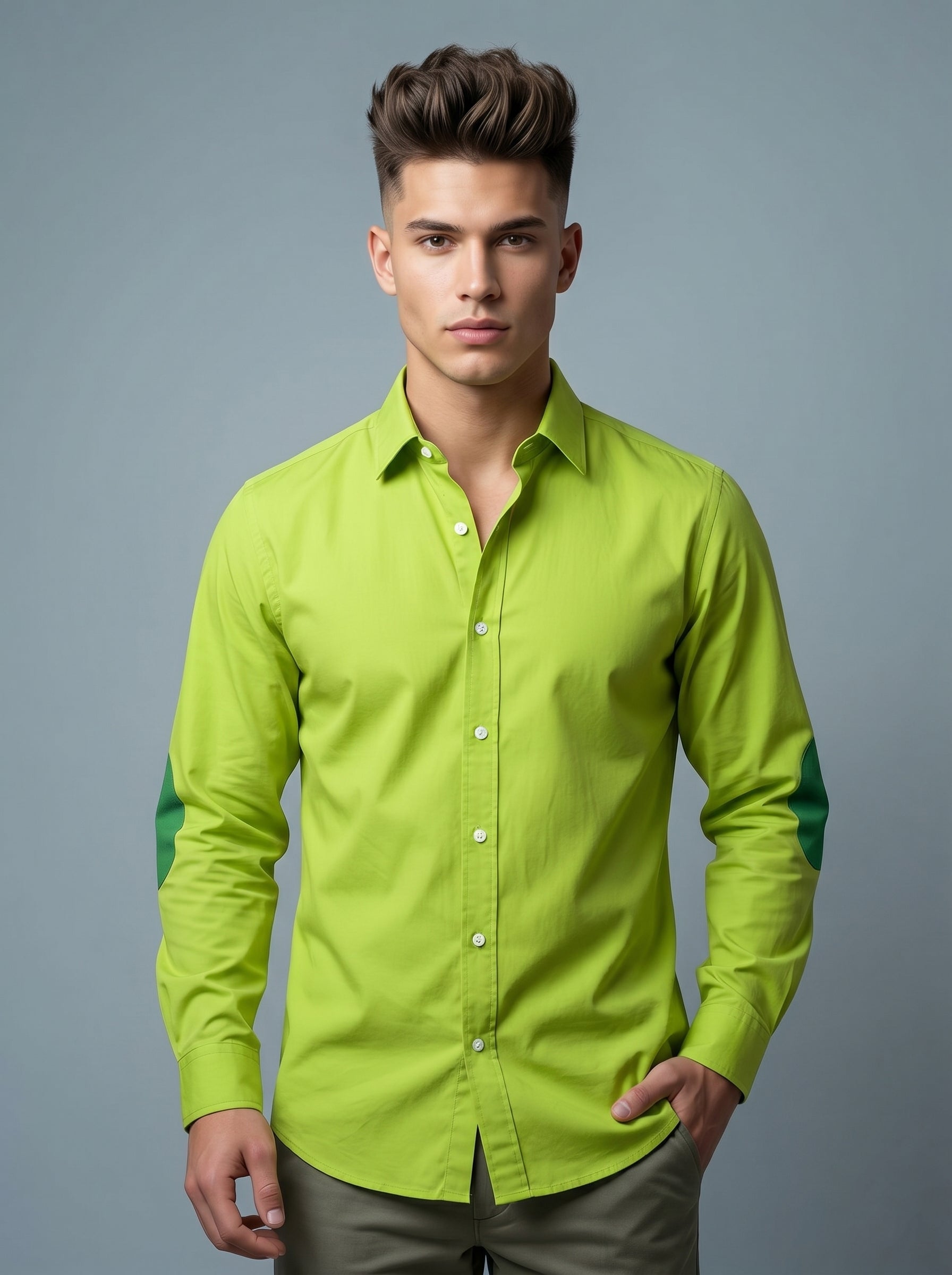 Snipes men's elbow patch shirt featuring a classic design with contrasting elbow patches and button-front closure.