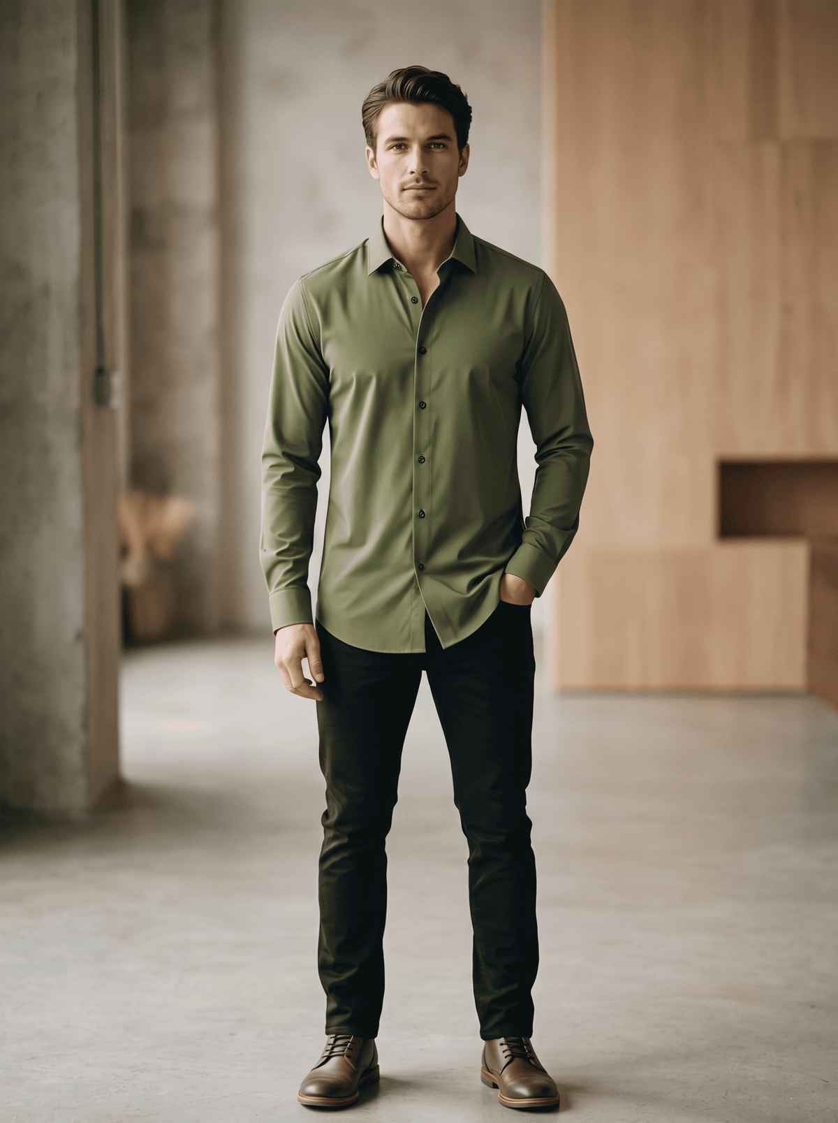 Men’s Solid Lachka Fabric Full Sleeve Shirt - Snipes