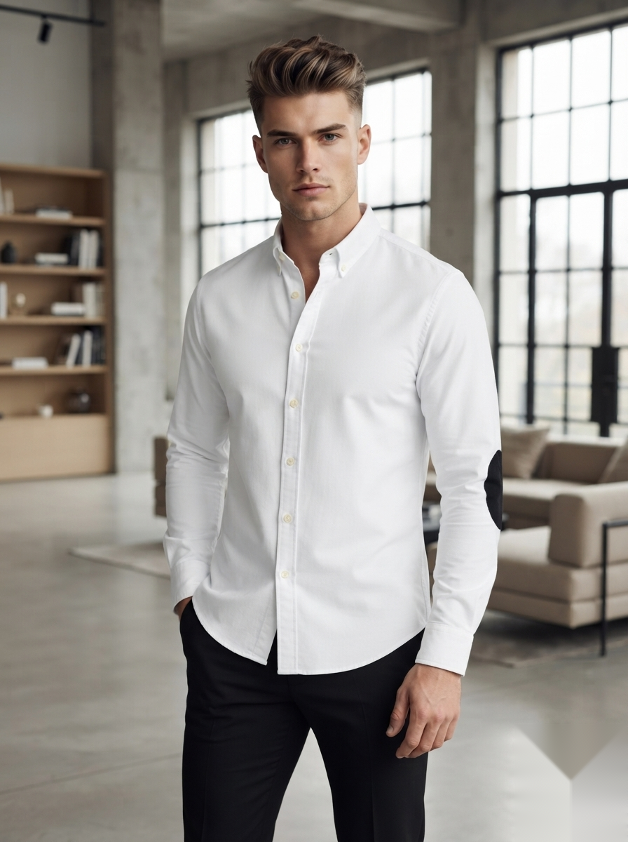 Oxford Elbow-Patch Shirts