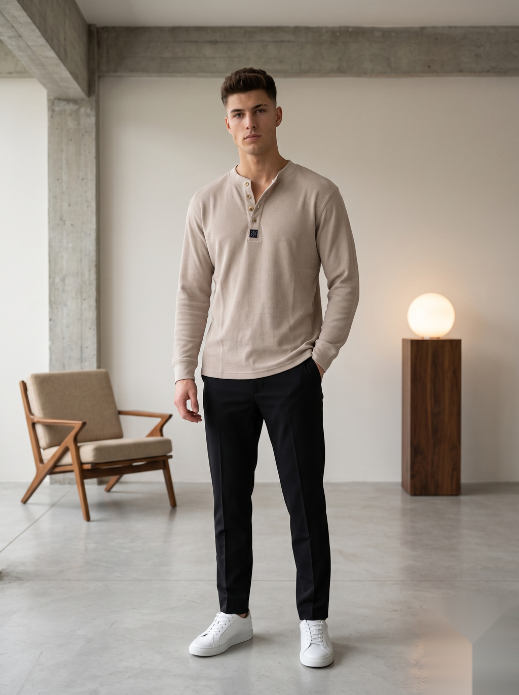 Henley Collar T-shirt