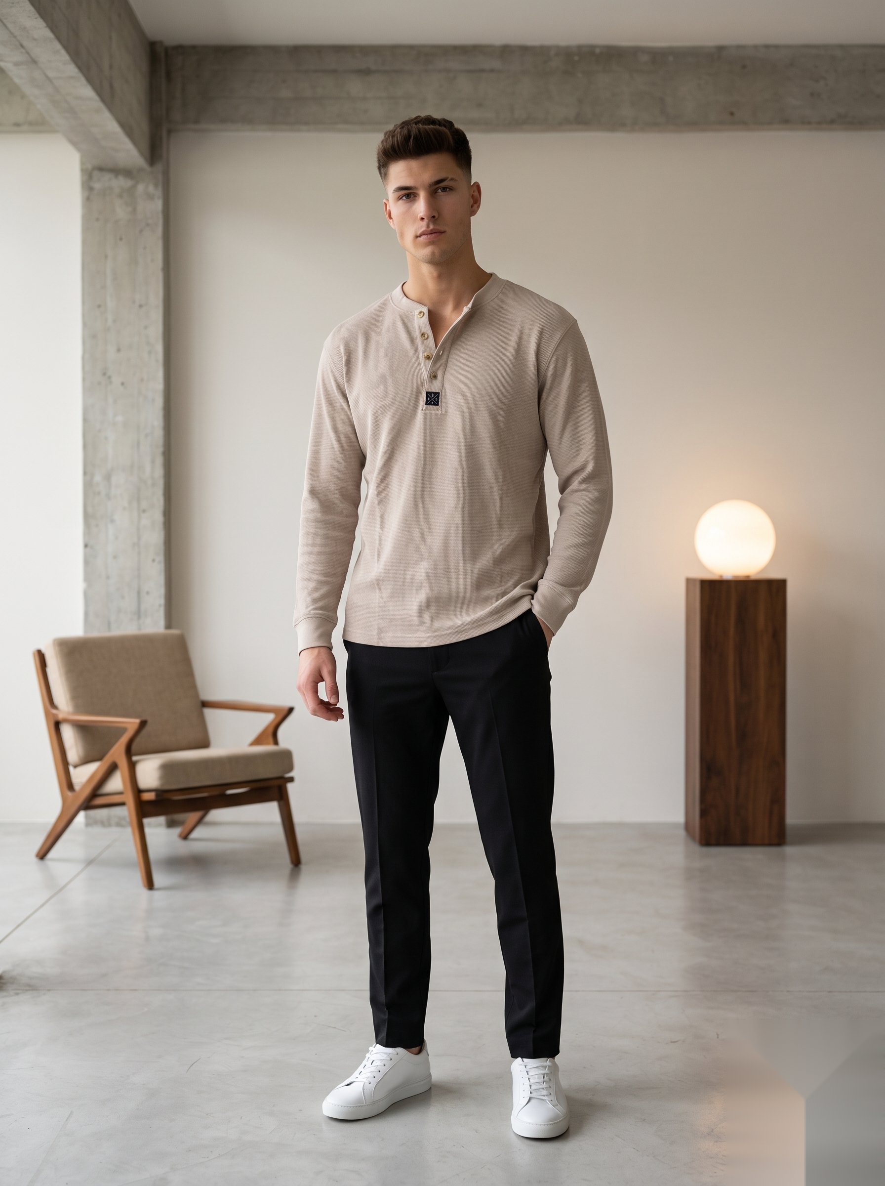 Henley Collar T-shirt