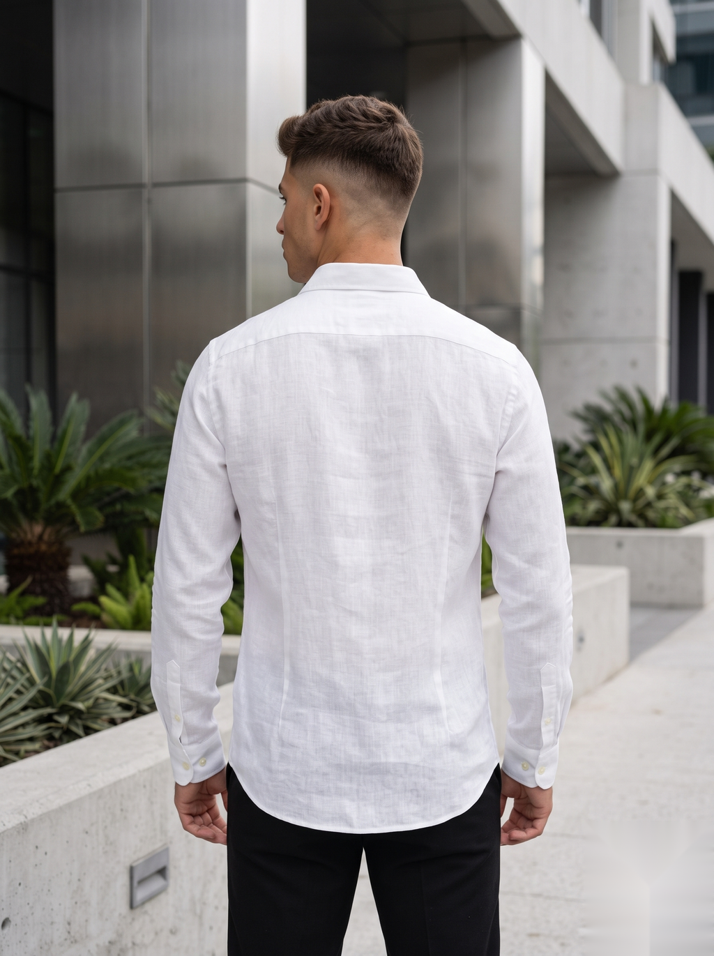 Pure 100% Linen Shirt - White