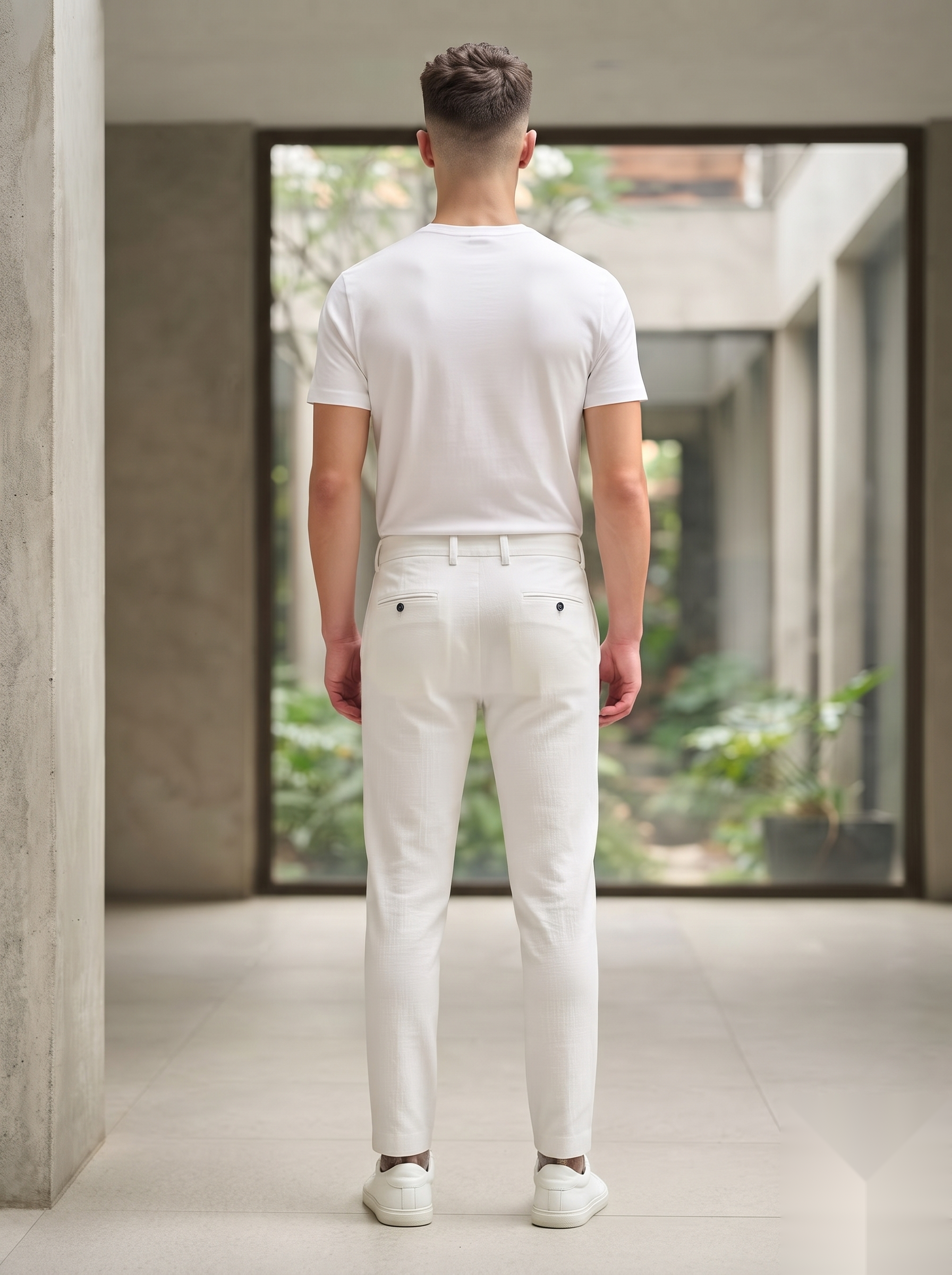 White Linen Pant - Ankle fit