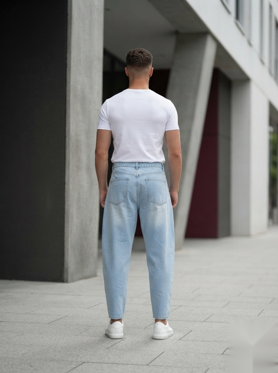 Side Stitch Barrel-Fit Denims