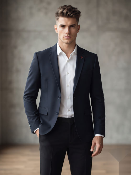 Black blazer from Snipes featuring a tailored fit, lapel collar, and sleek design, perfect for formal or smart casual wear.