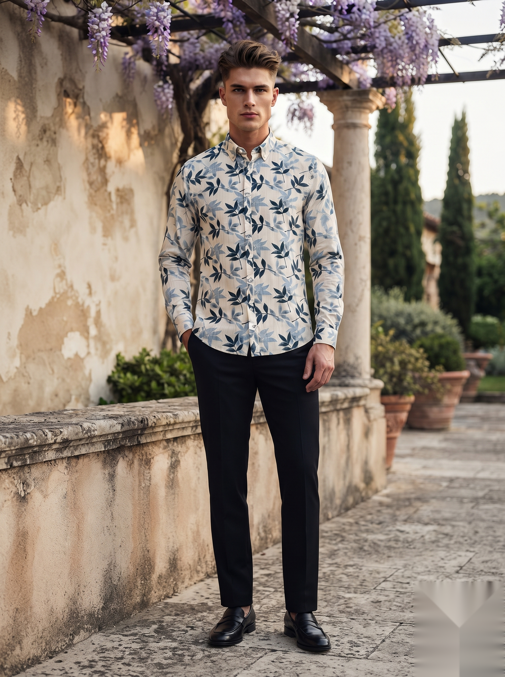 Printed Linen Shirt