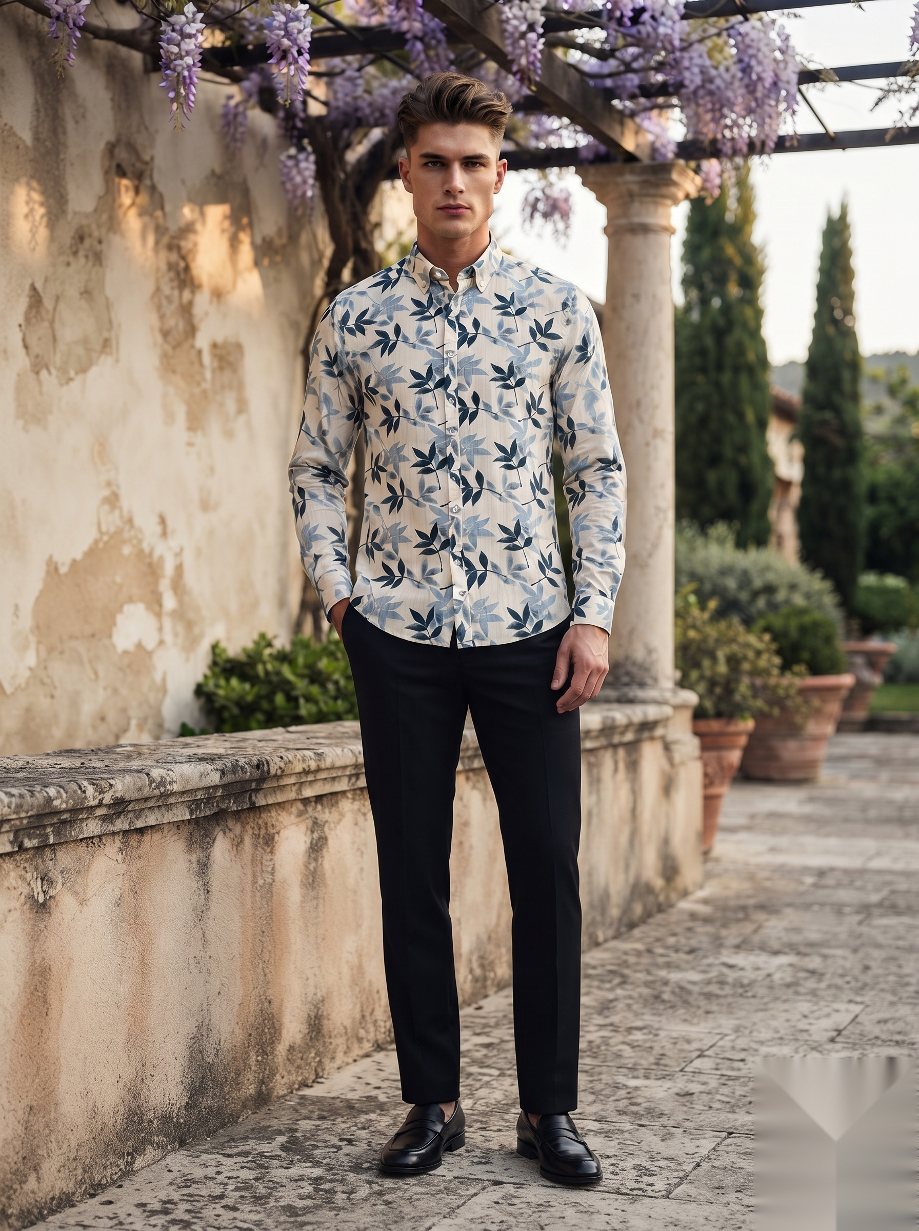 Printed Linen Shirt