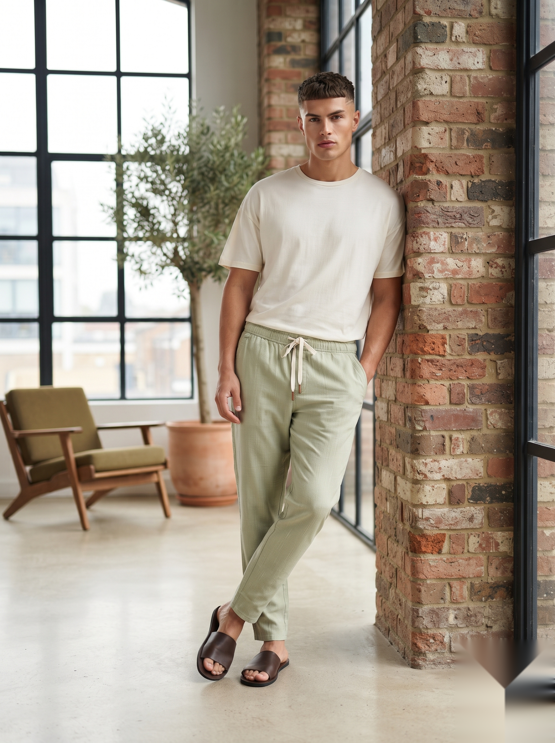 Drawstring - Linen Pant