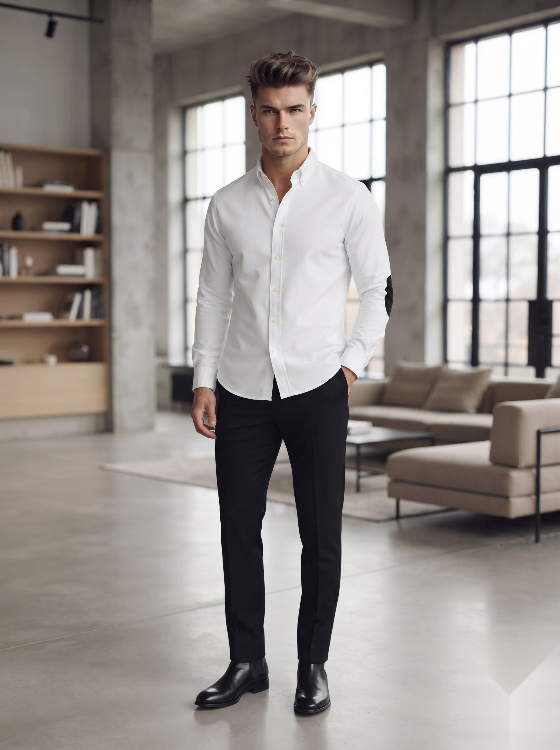 Oxford Elbow-Patch Shirts