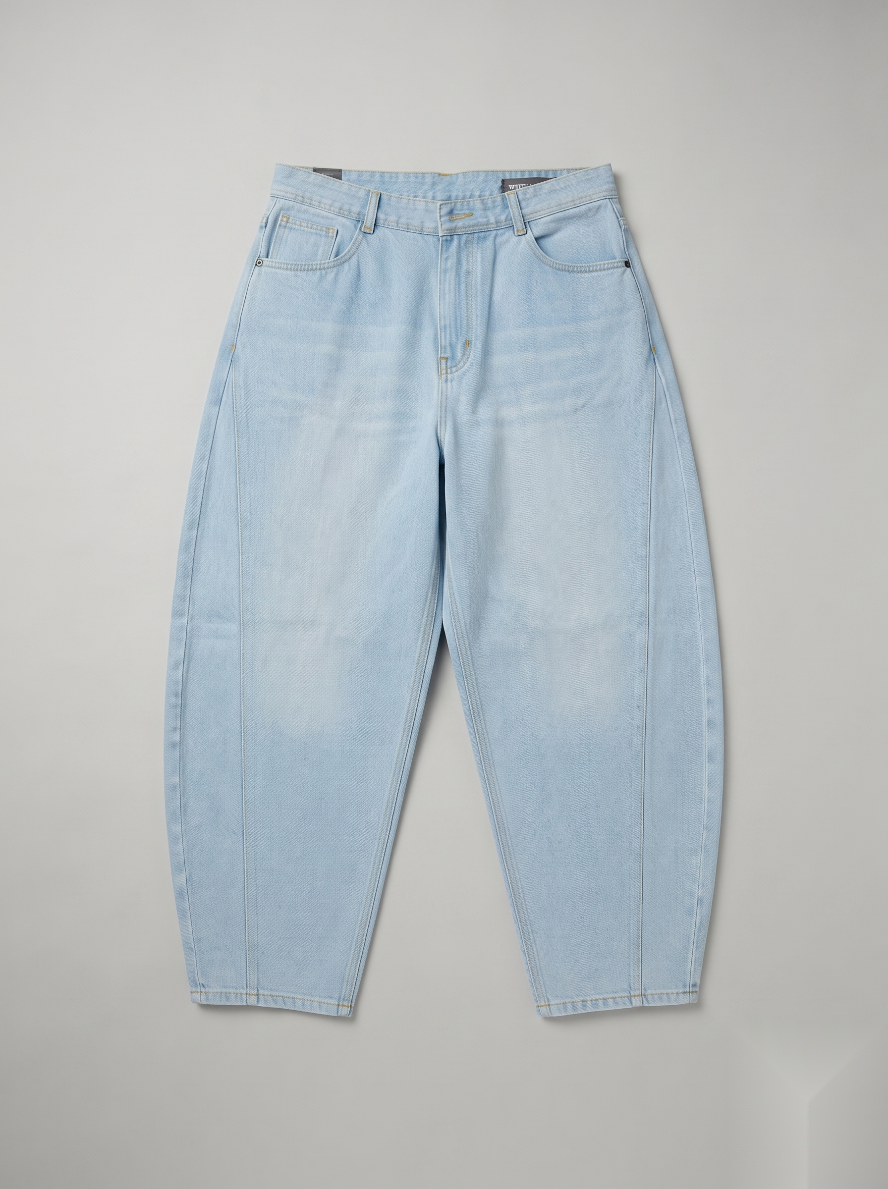 Side Stitch Barrel-Fit Denims