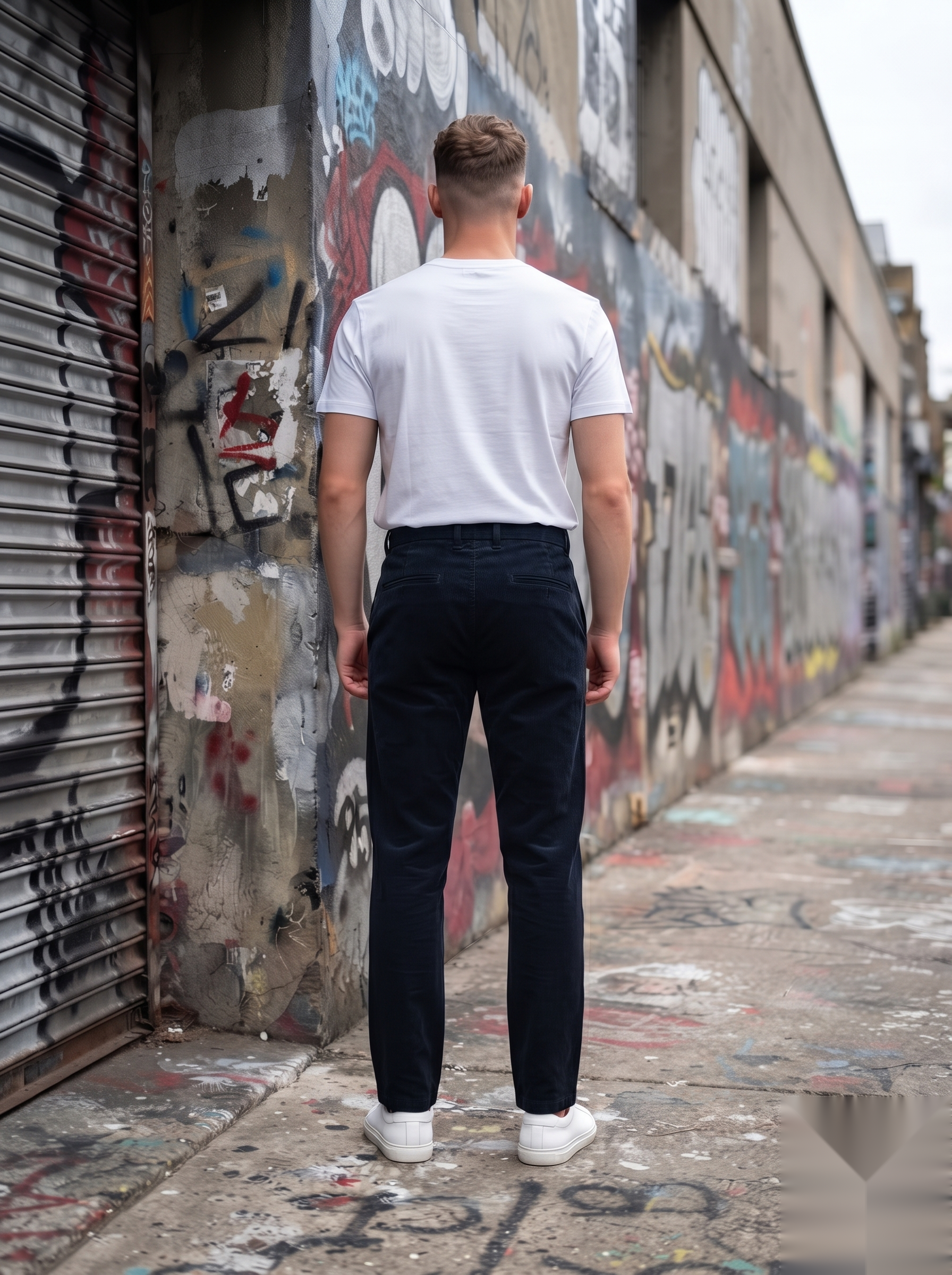 Drawstring Corduroy Trousers