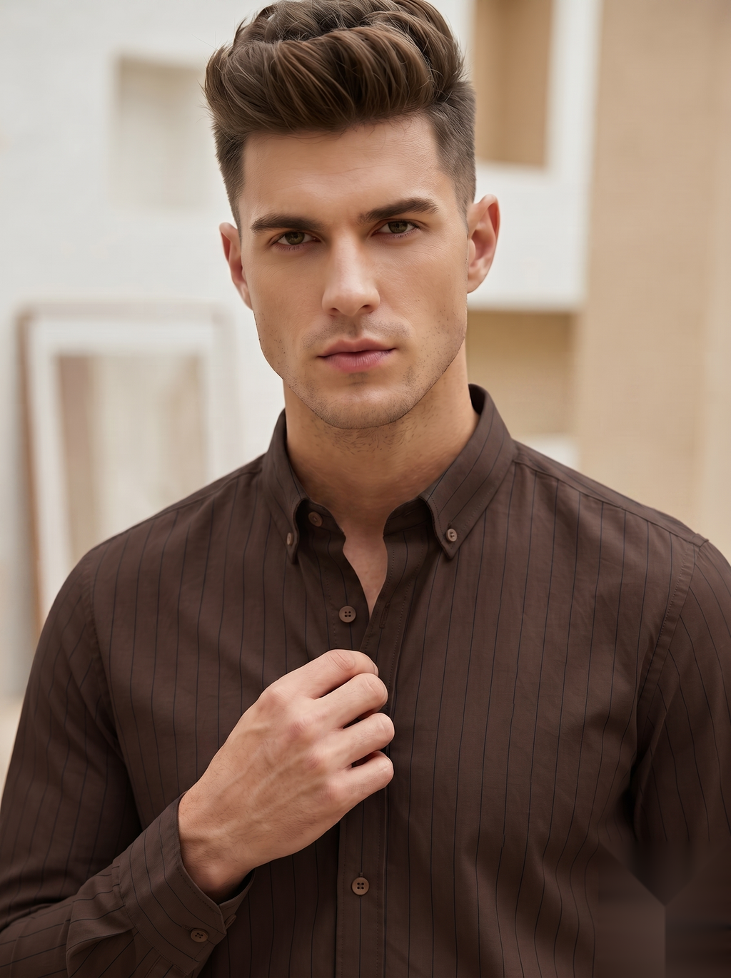 Button-Down Stripes Shirt