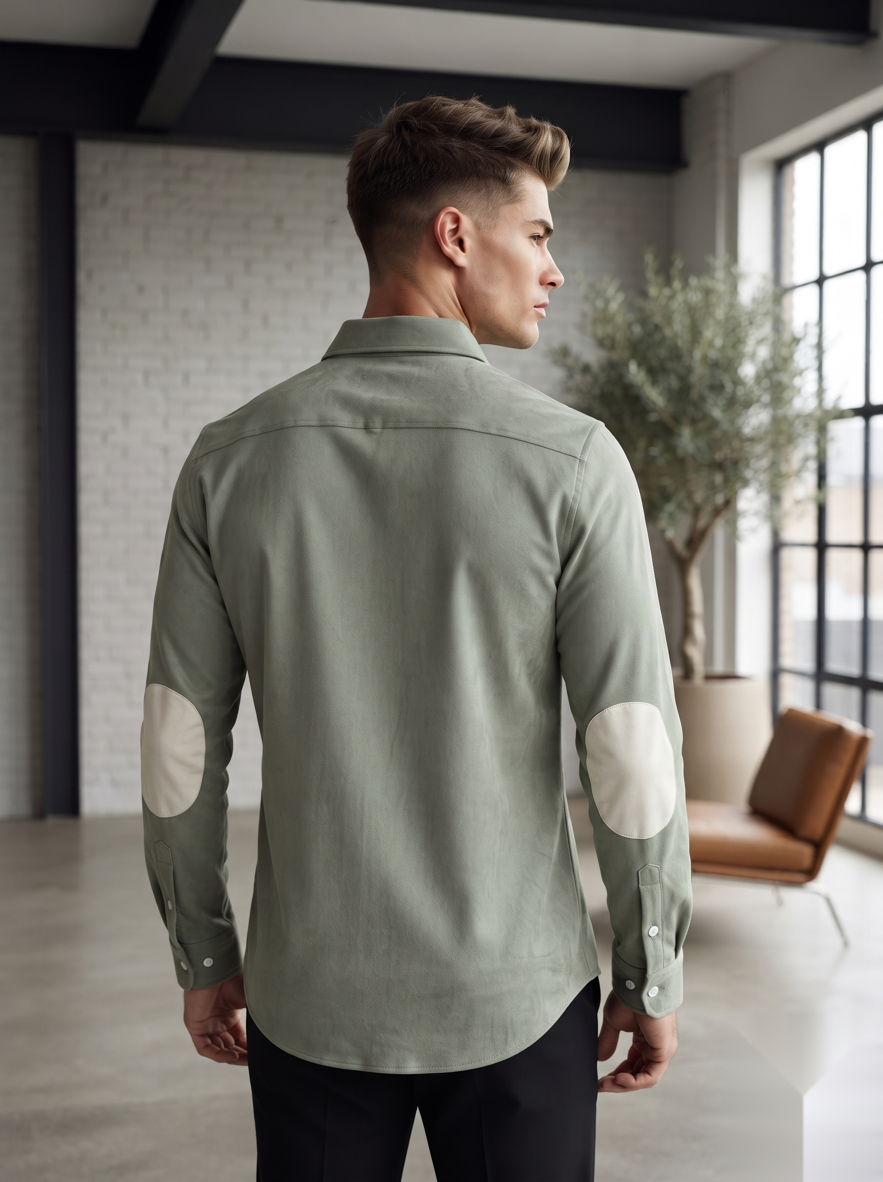 Suede Elbow Patch Shirts