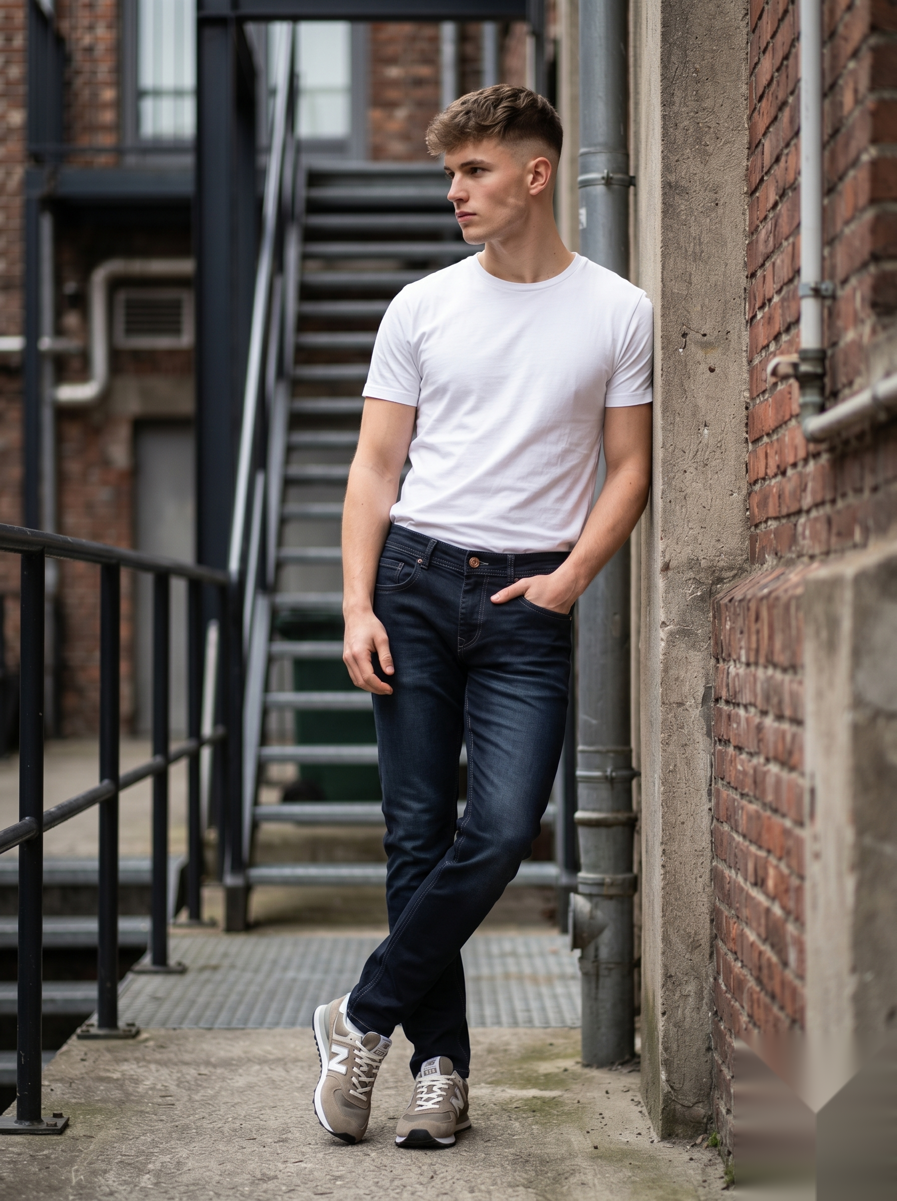 Slim-fit Snipes denim jeans with narrow leg fit, shown in a dark wash with classic five-pocket design.